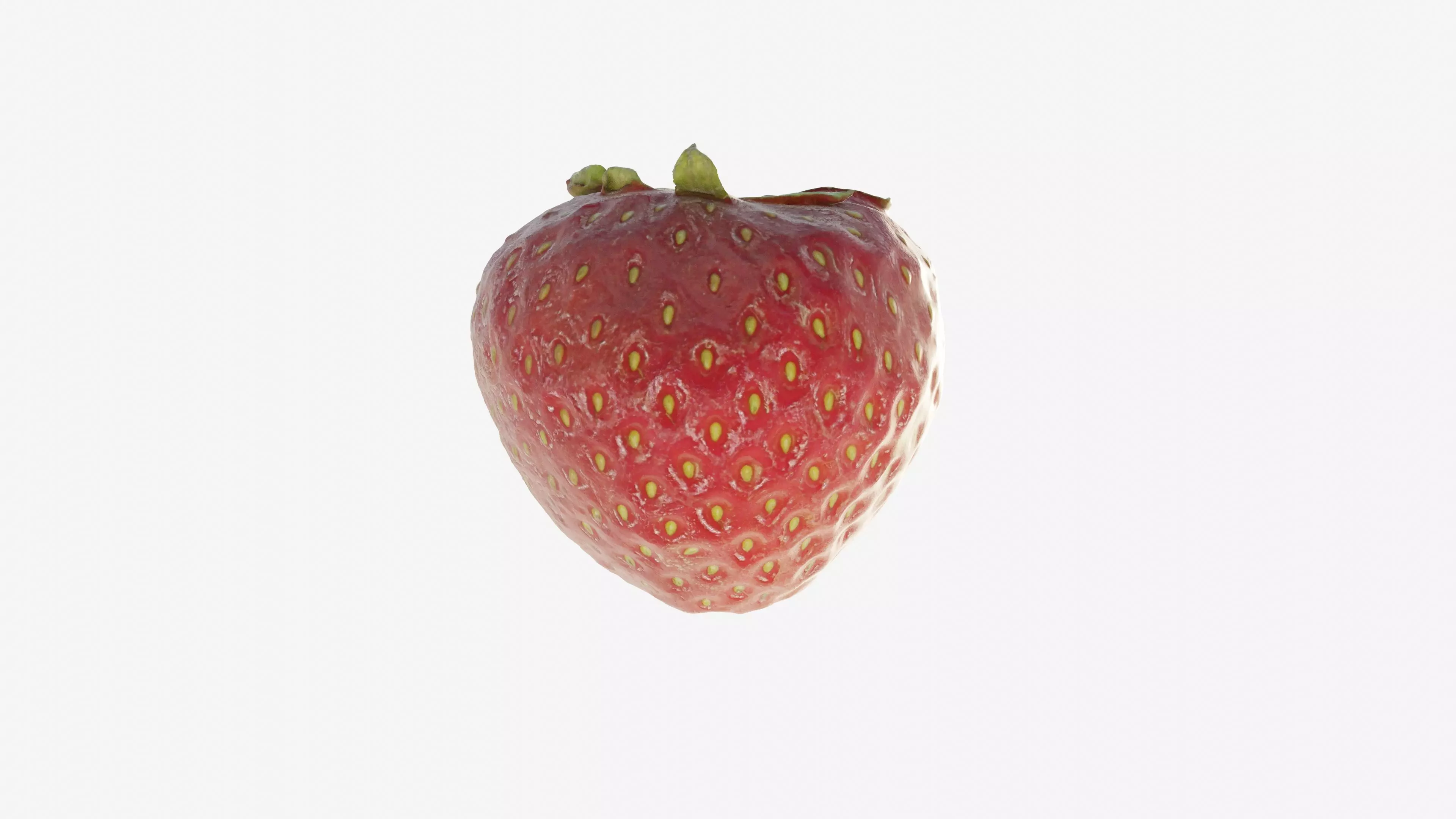 Scanned Strawberry Berry Low-poly 3D model_4