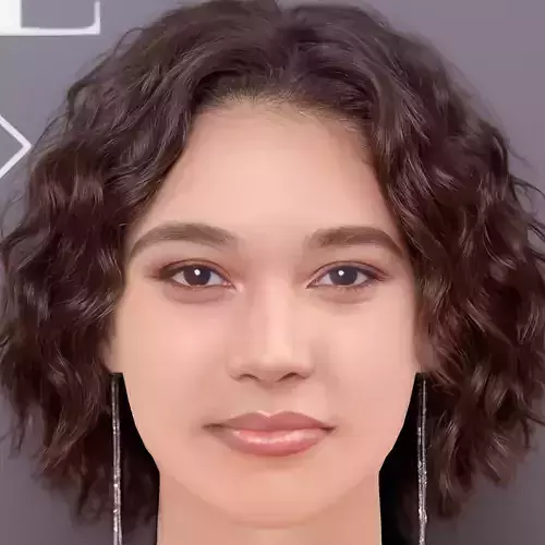 Alexandra Shipp Head - No Hair - Low poly head for game