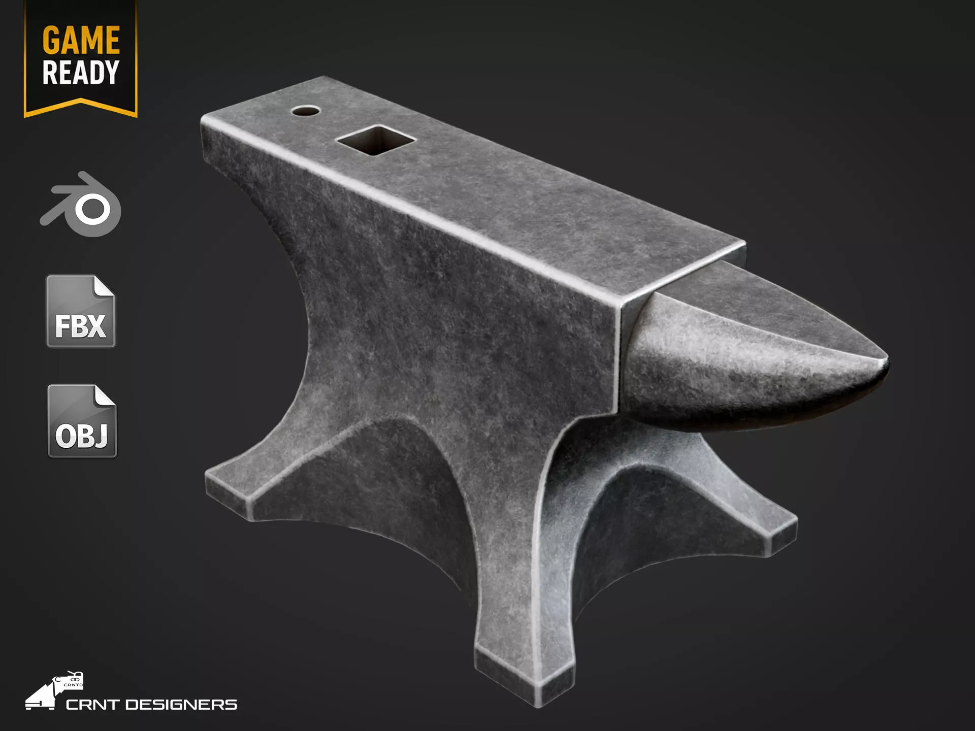 Medieval Anvil - Blacksmith Anvil Low-poly 3D model