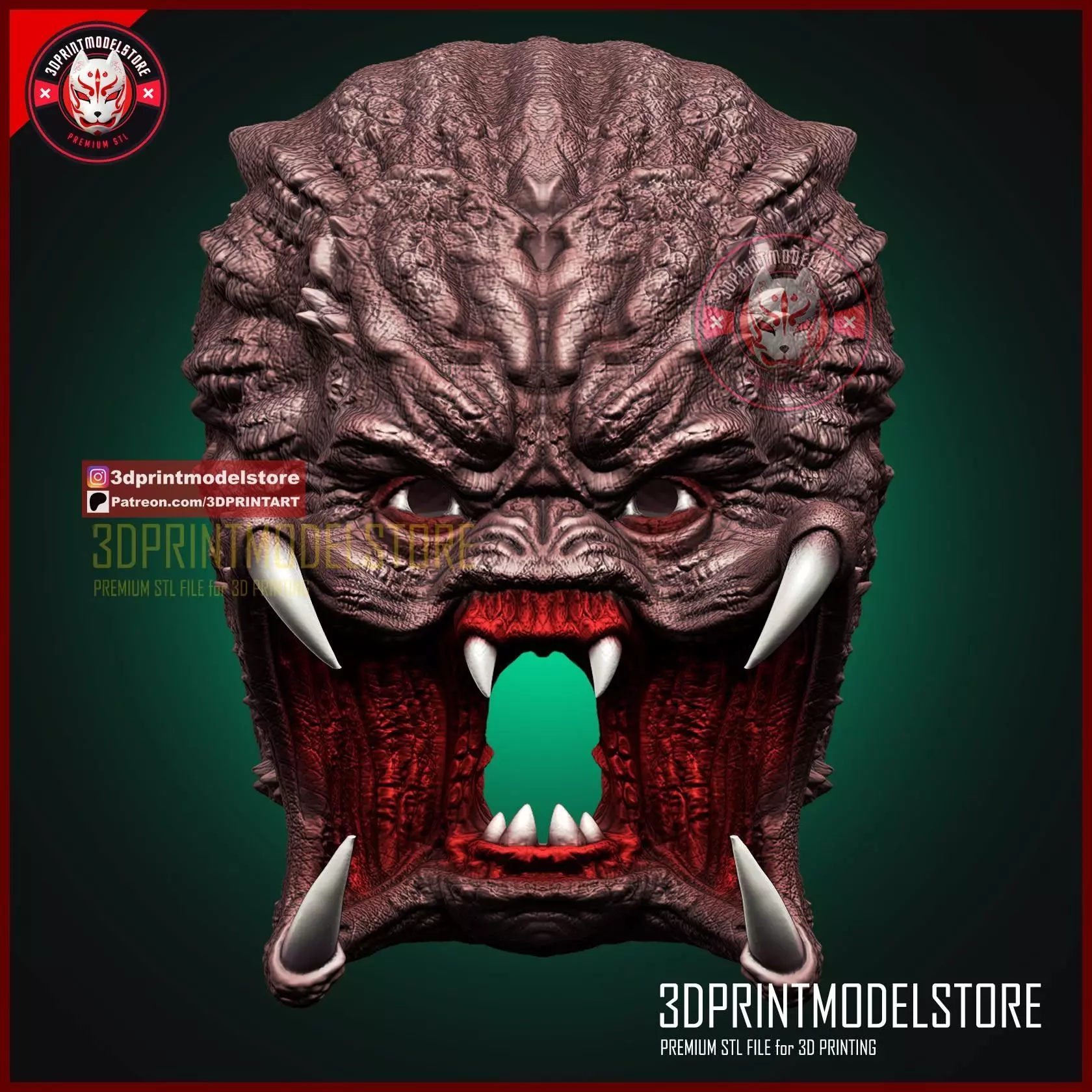 Predator Badlands Mask - Halloween Cosplay Helmet 3D print model_1