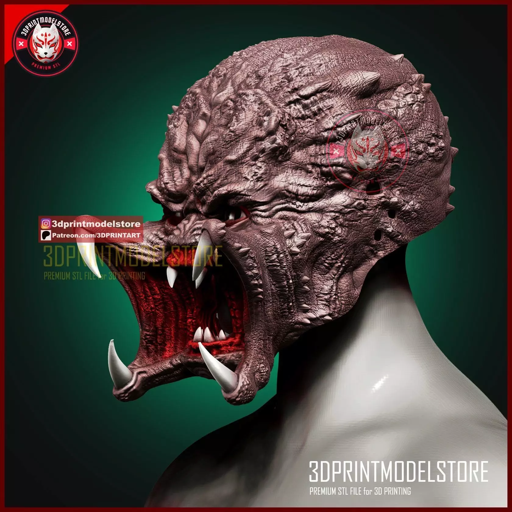 Predator Badlands Mask - Halloween Cosplay Helmet 3D print model_2