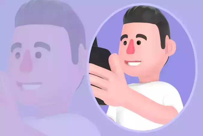 Stylized 3D Male Photographer Ready to Record-Cartoon Character