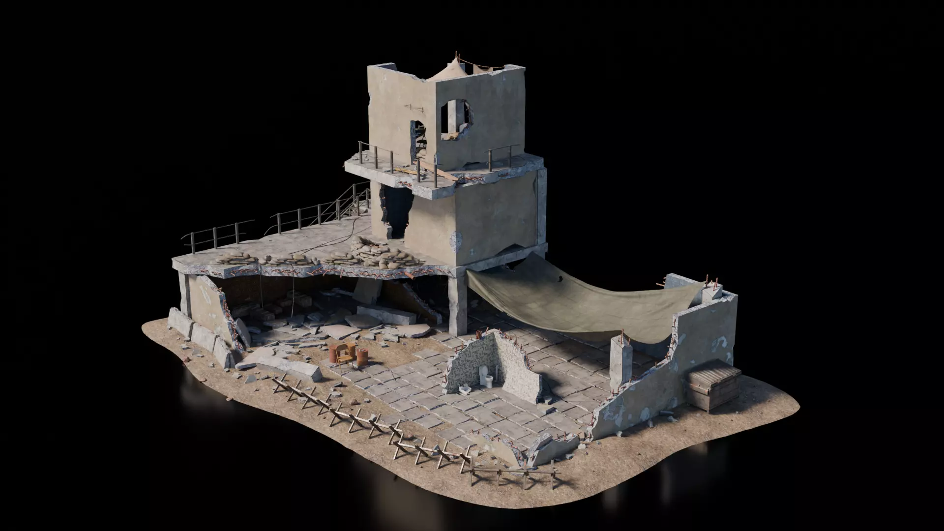 Warzone - Snipers Hideout 3D model_0