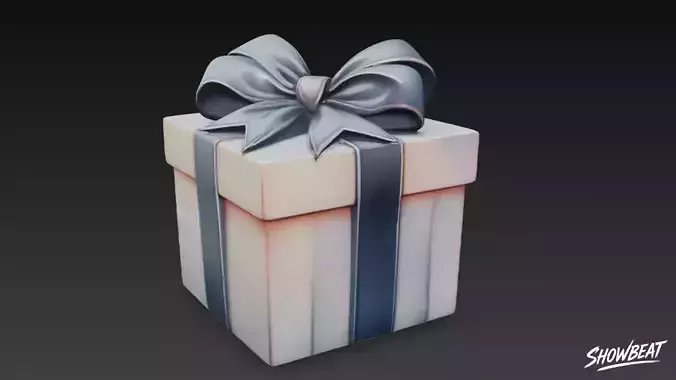 Silver Ribbon Gift Box