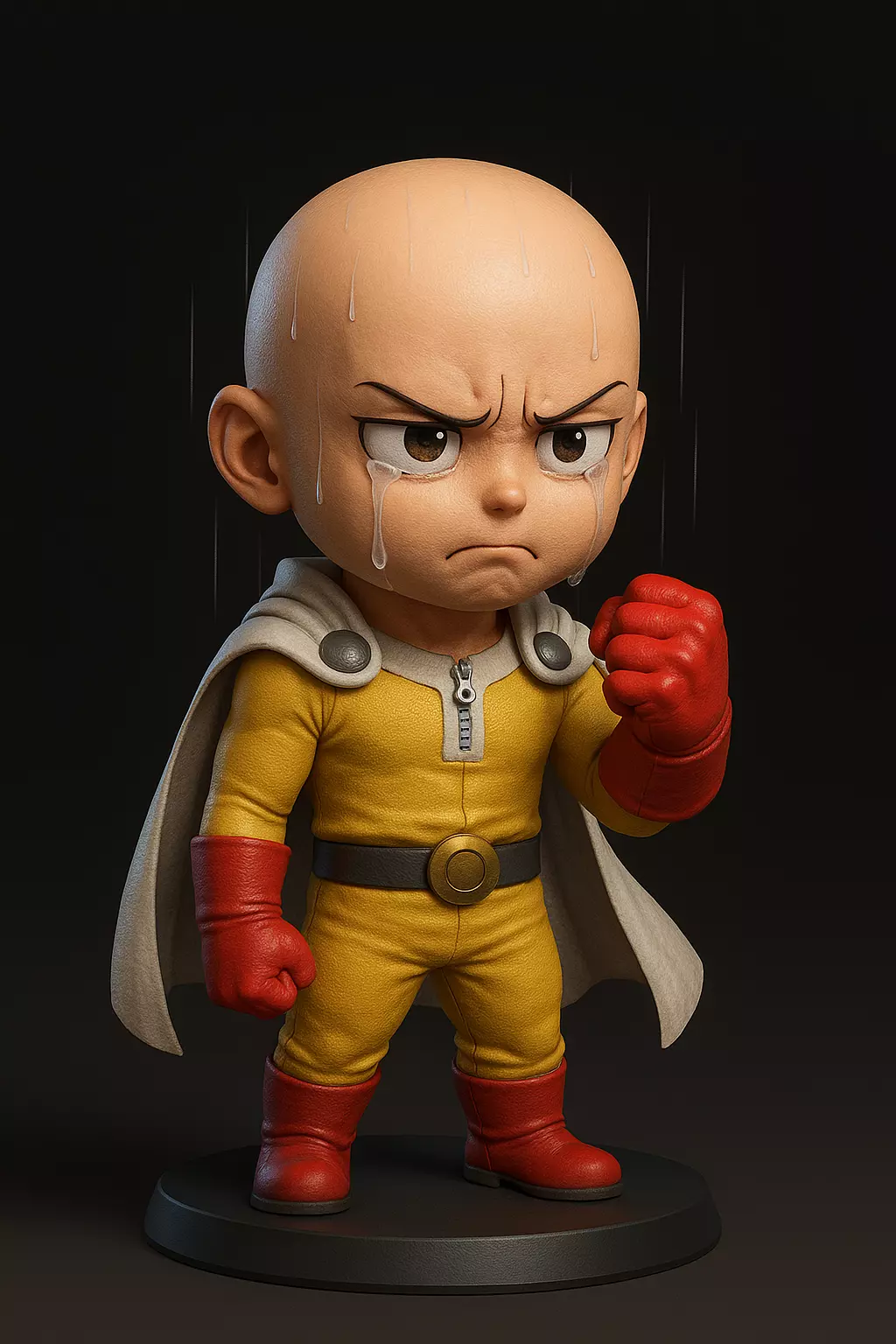 Saitama The Hero of One Punch Chibi 3D Figurine 3D print model
