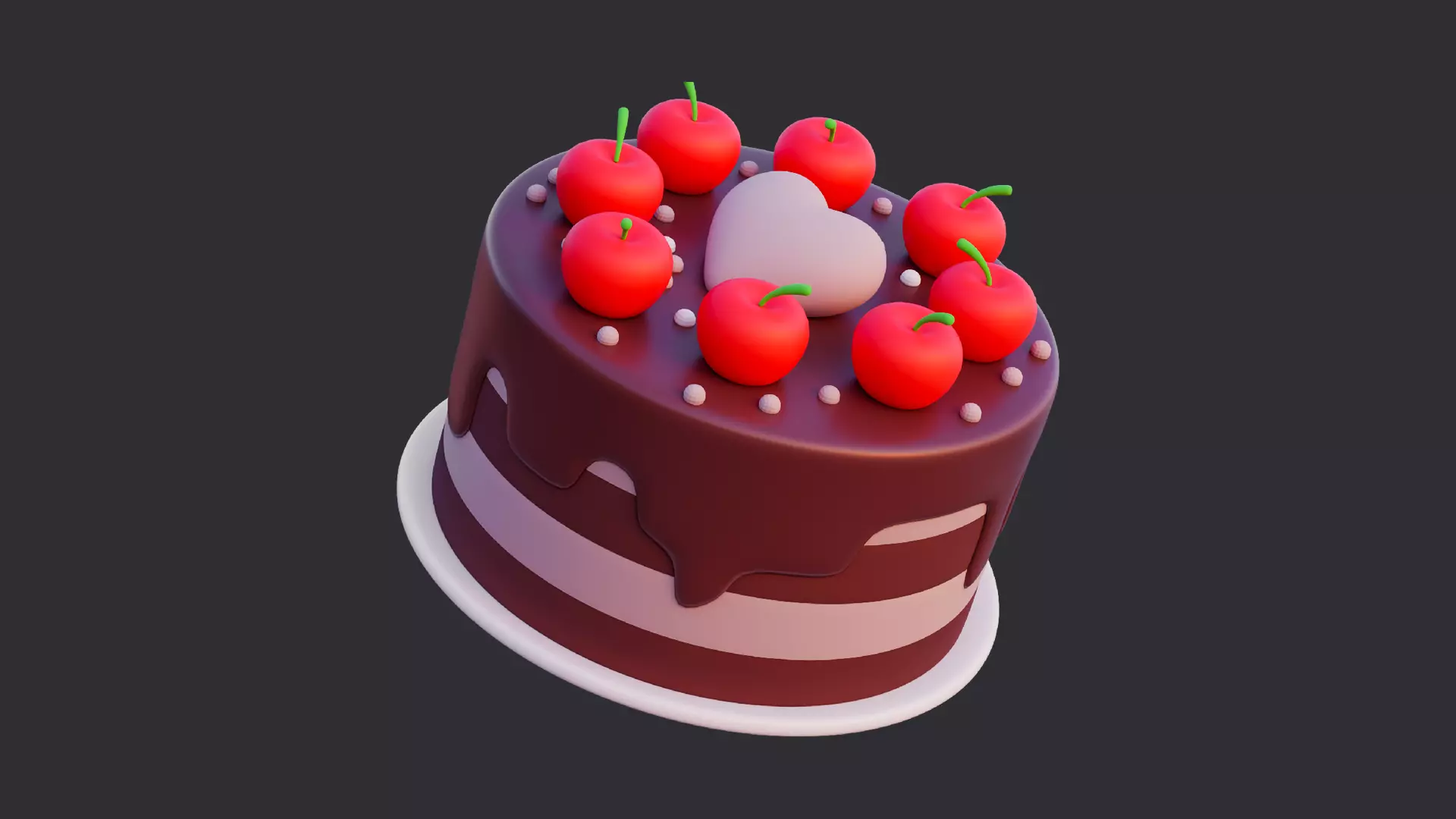 Low Poly Sweet Dessert Pack 3D model_4