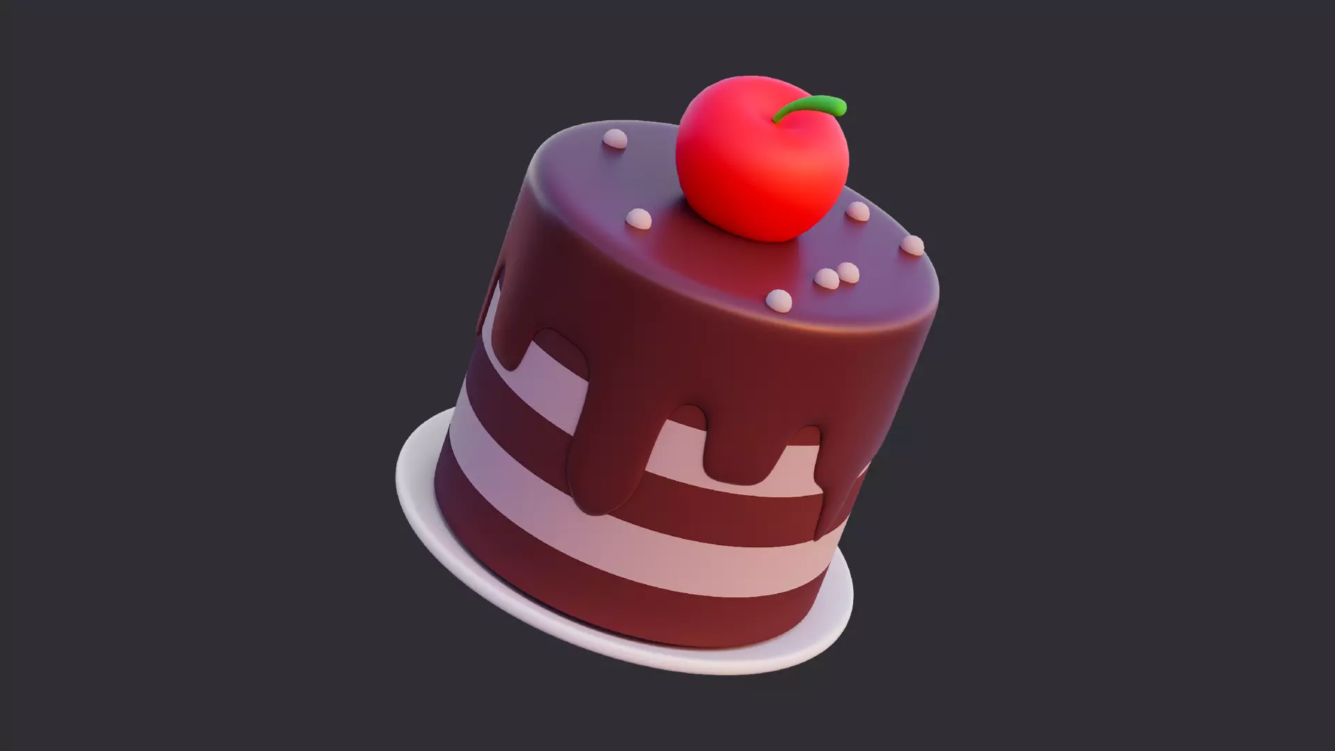 Low Poly Sweet Dessert Pack 3D model_1