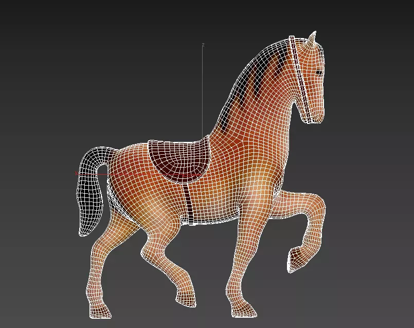 Carousel Ride Low-poly 3D model_15