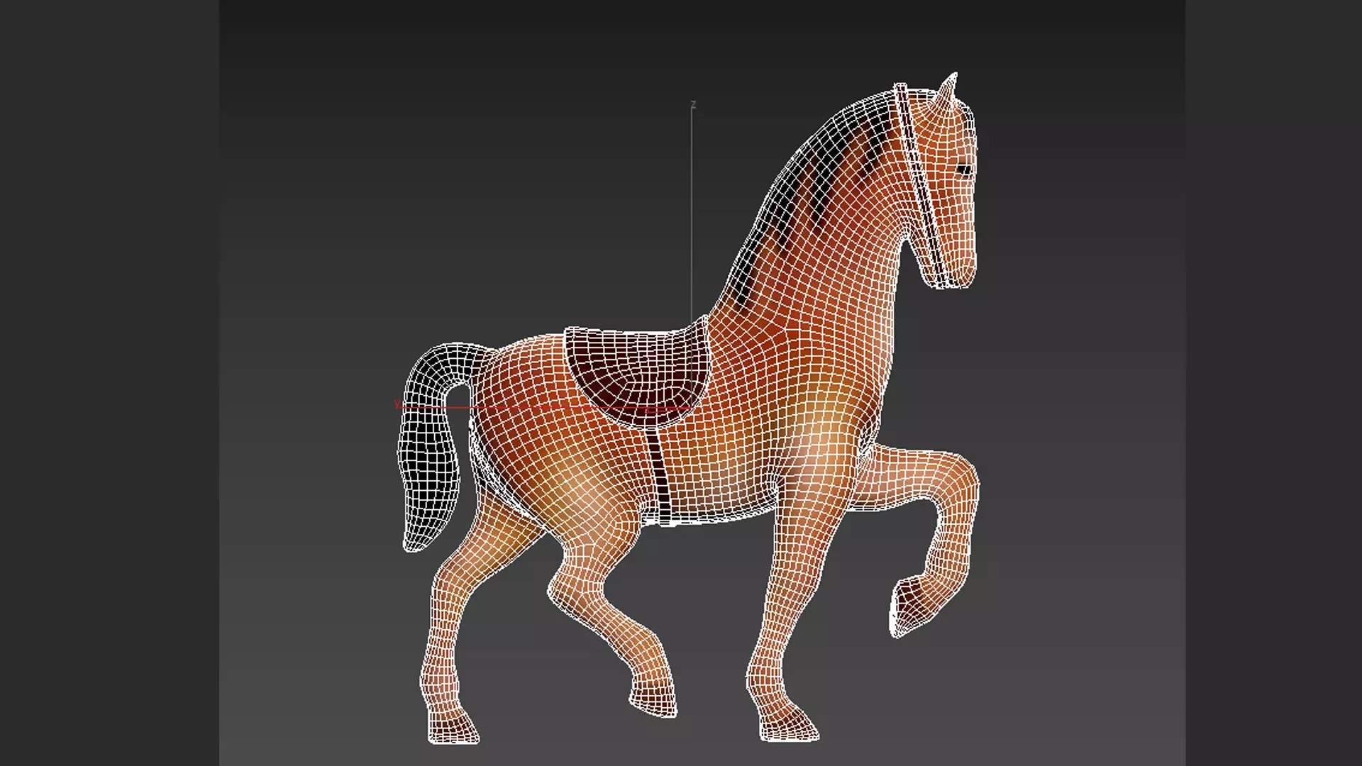 Carousel Ride Low-poly 3D model_7