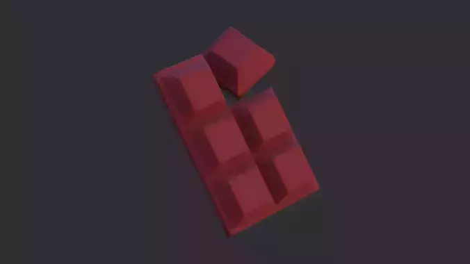 Low Poly Chocolate Block