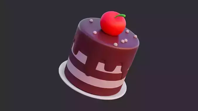 Low Poly Mini Cake