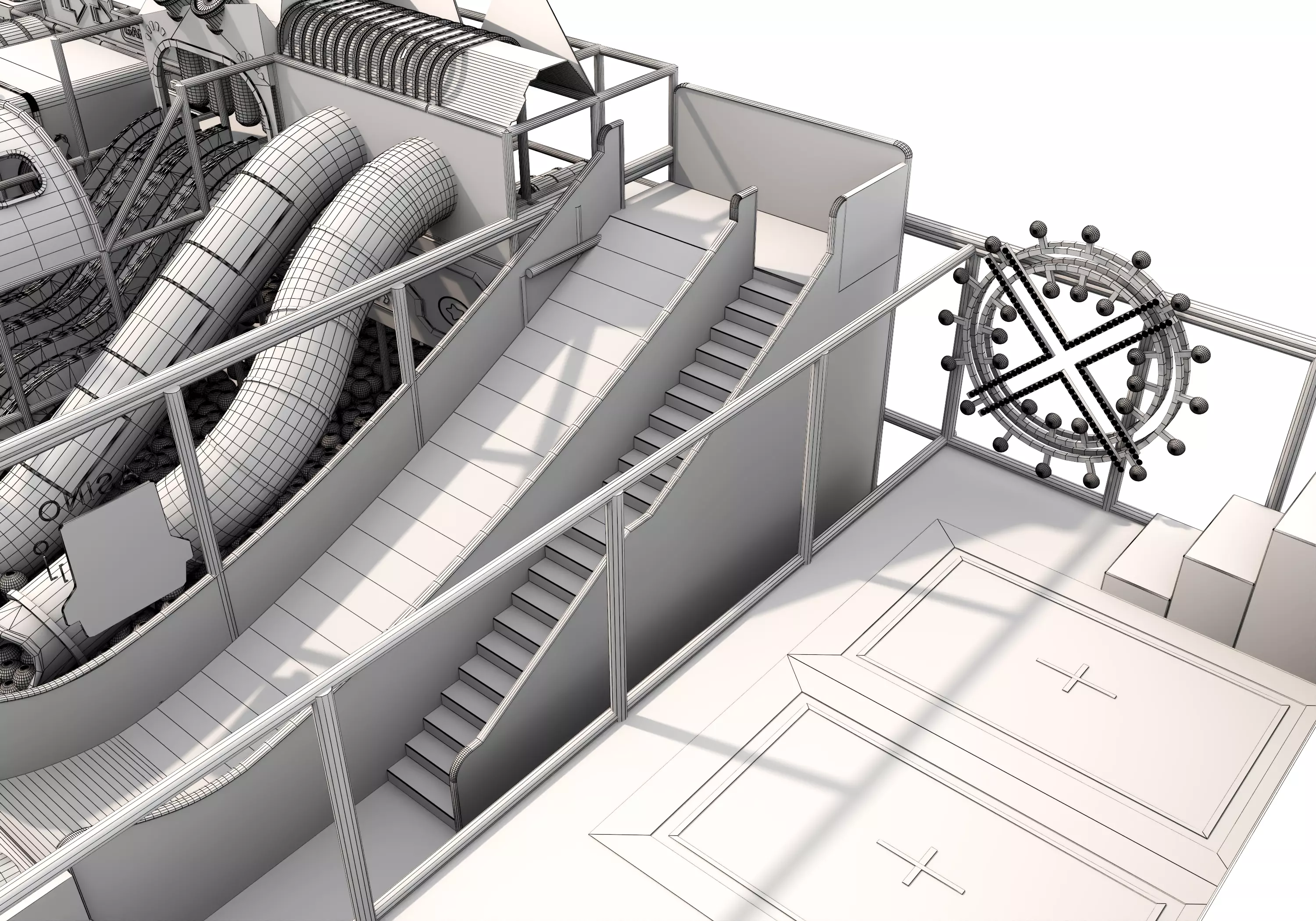 Children playground 03 Low-poly 3D model_18