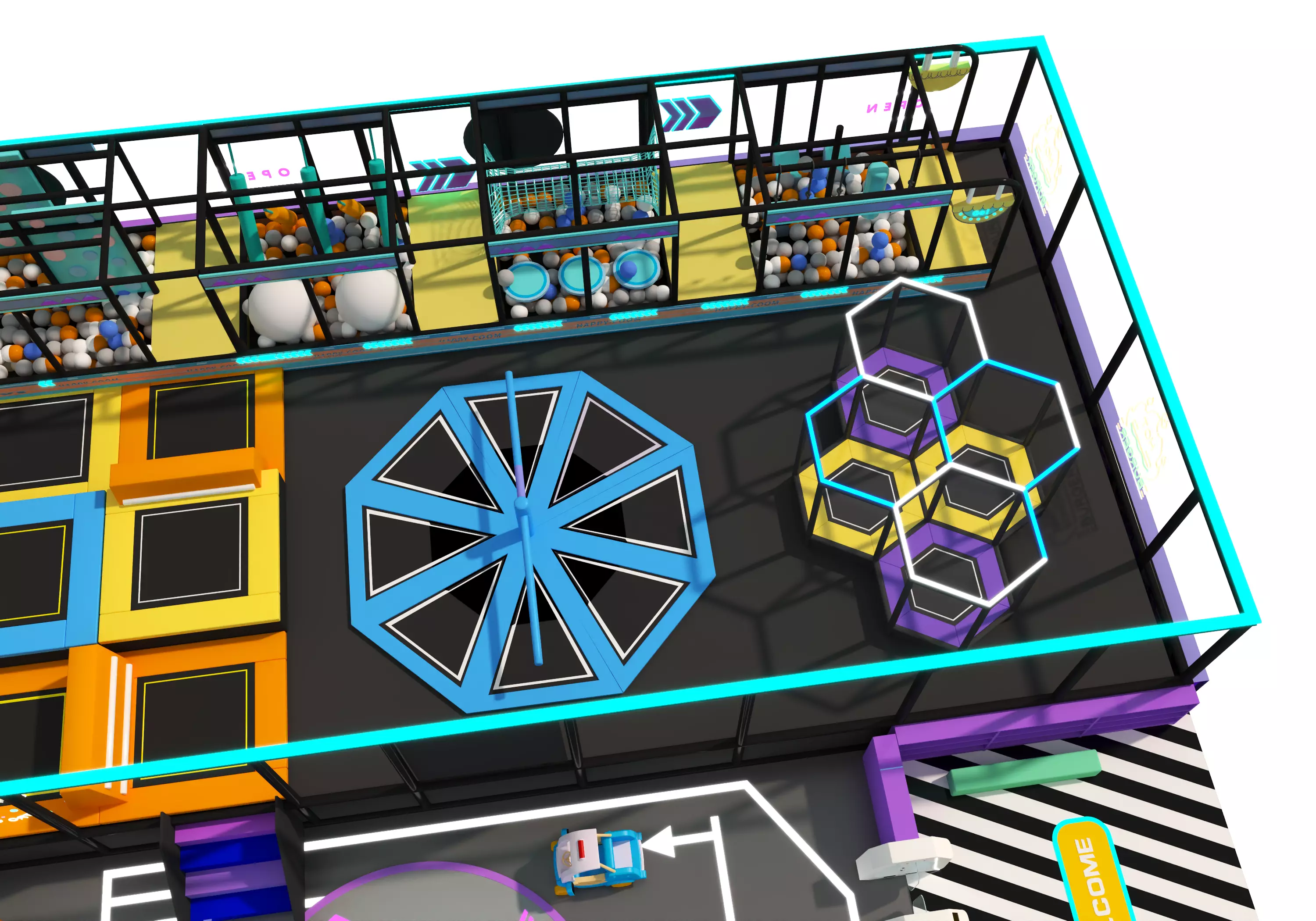 Children playground 03 Low-poly 3D model_4