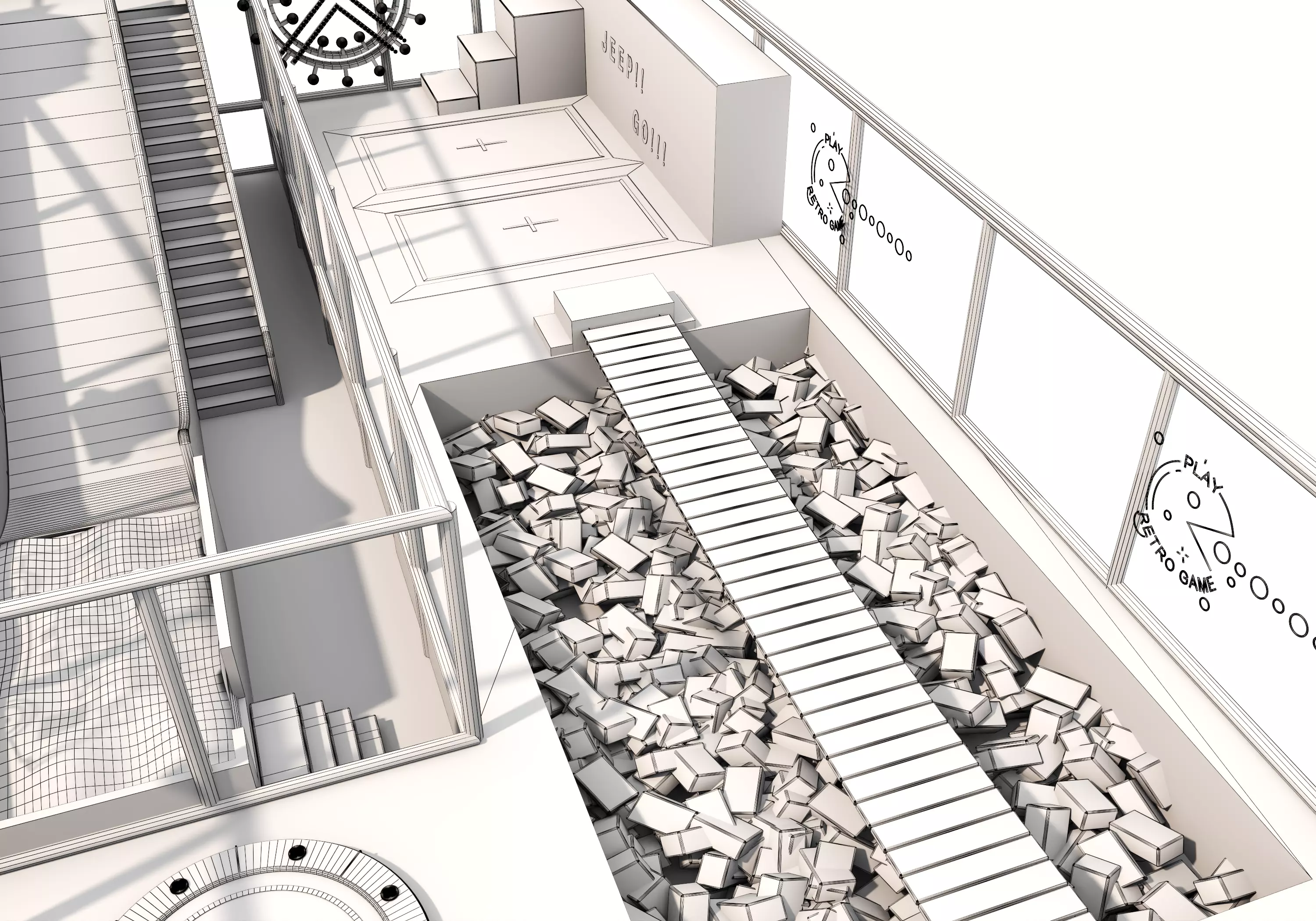 Children playground 03 Low-poly 3D model_20