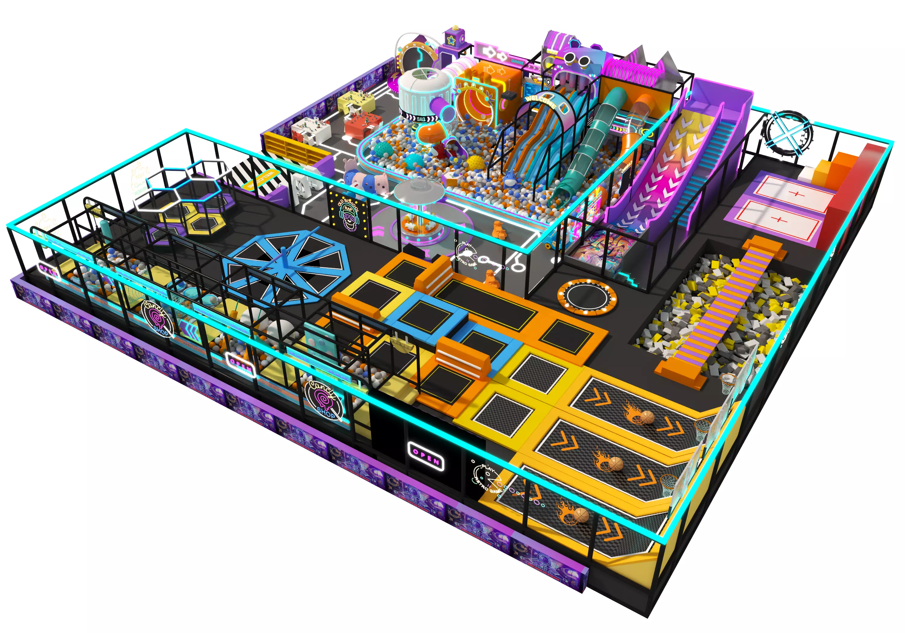 Children playground 03 Low-poly 3D model_0