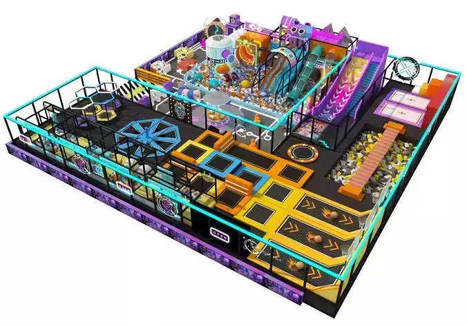 Children playground 03 Low-poly 3D model