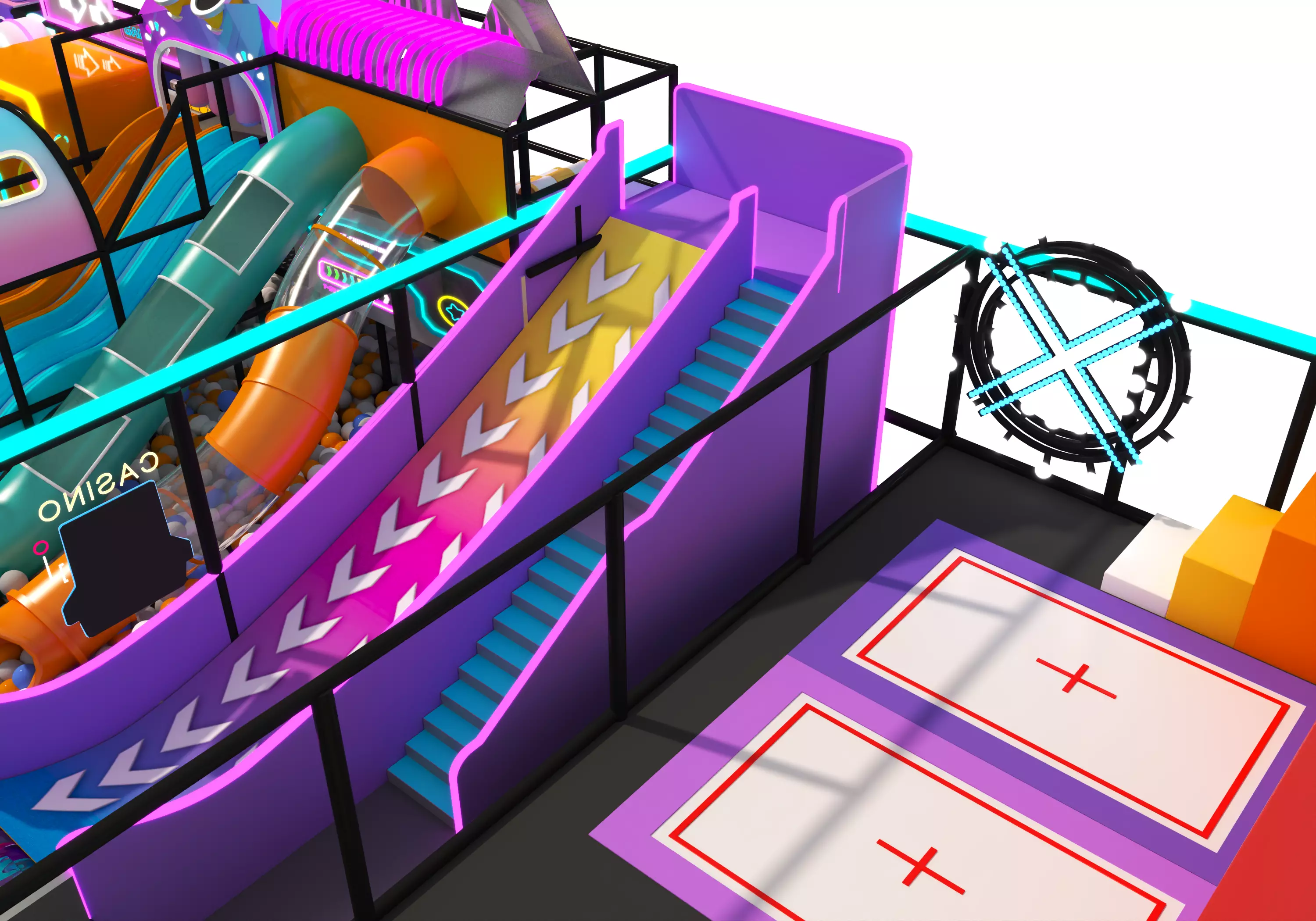 Children playground 03 Low-poly 3D model_6