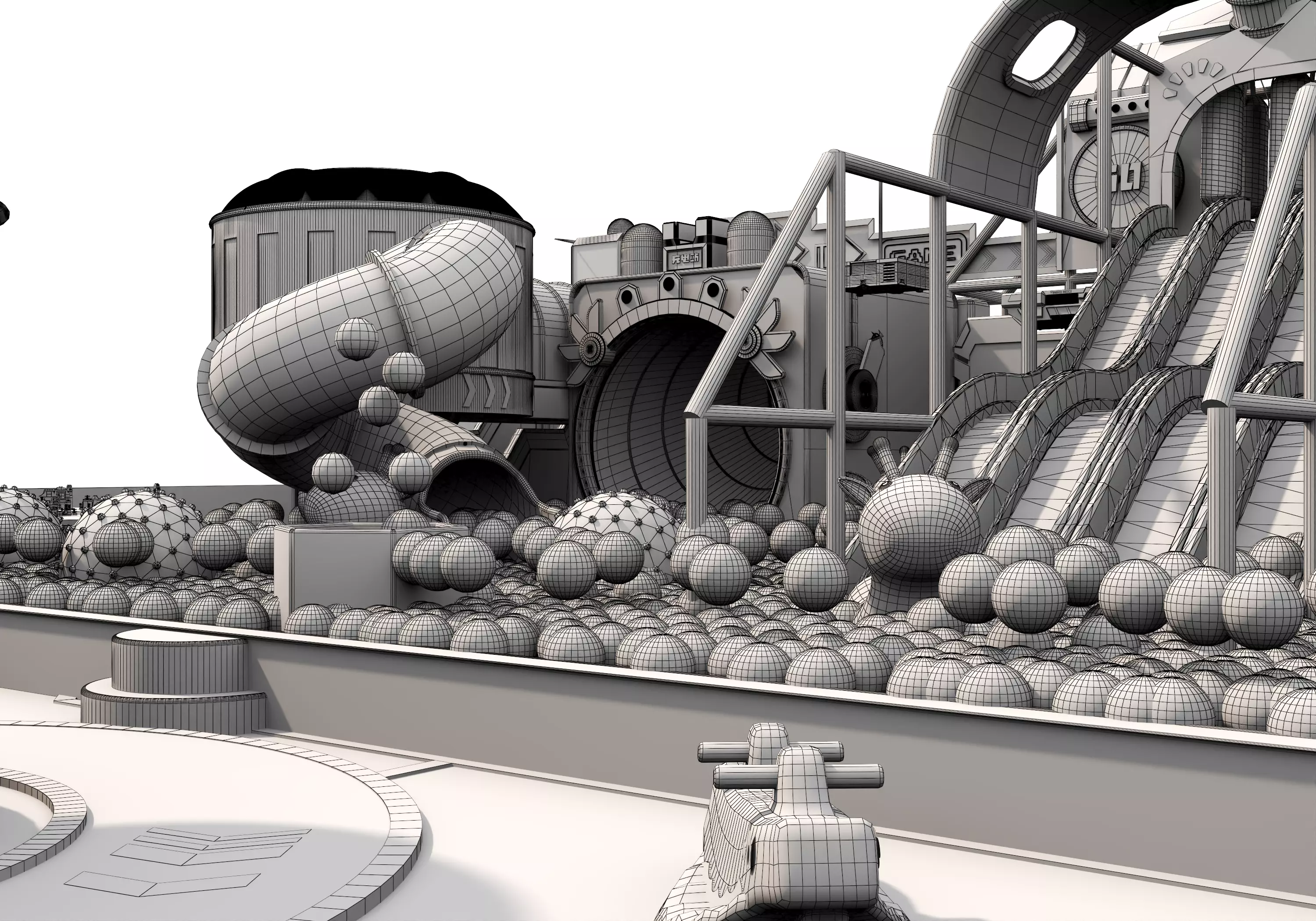 Children playground 03 Low-poly 3D model_27