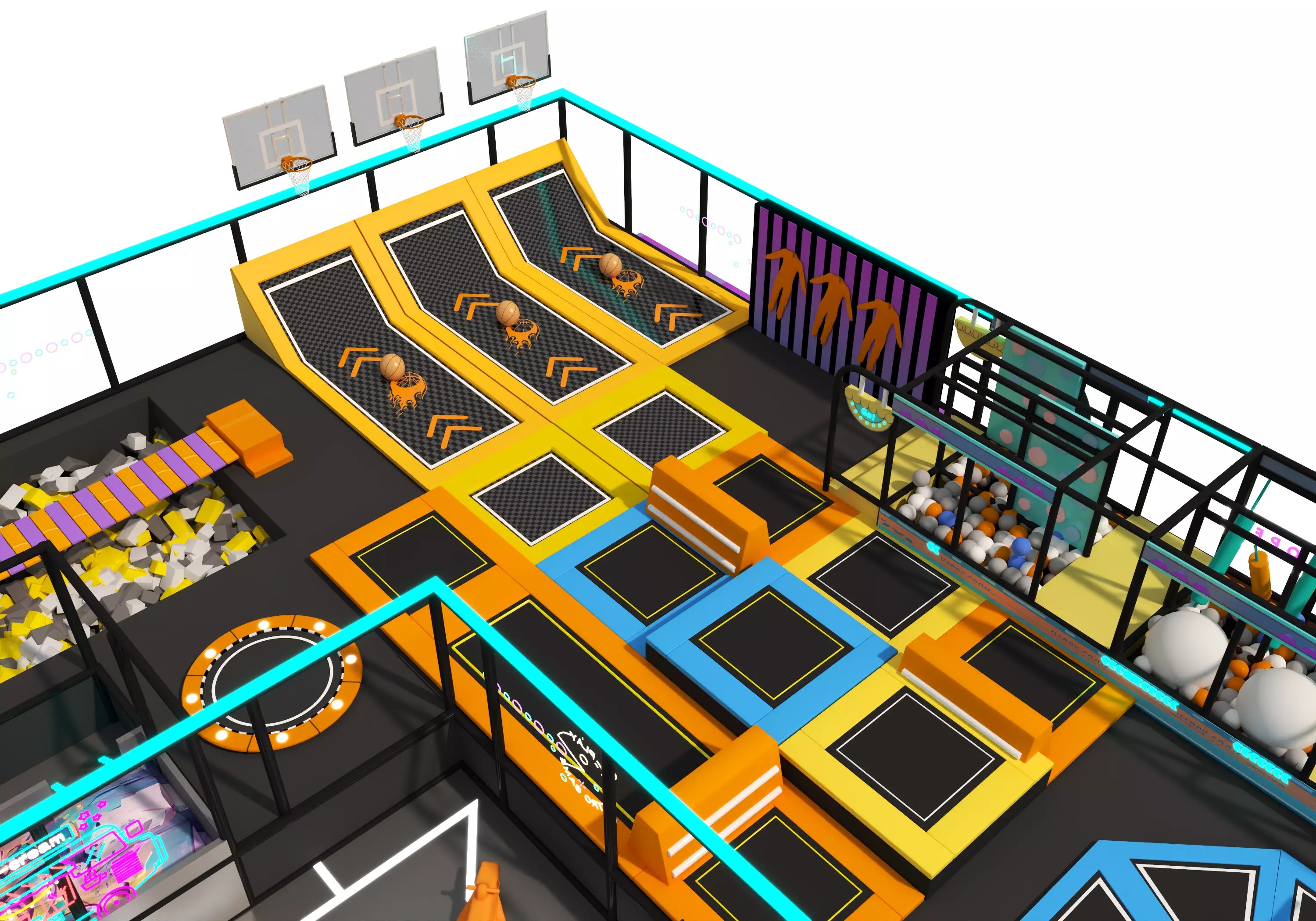 Children playground 03 Low-poly 3D model_5