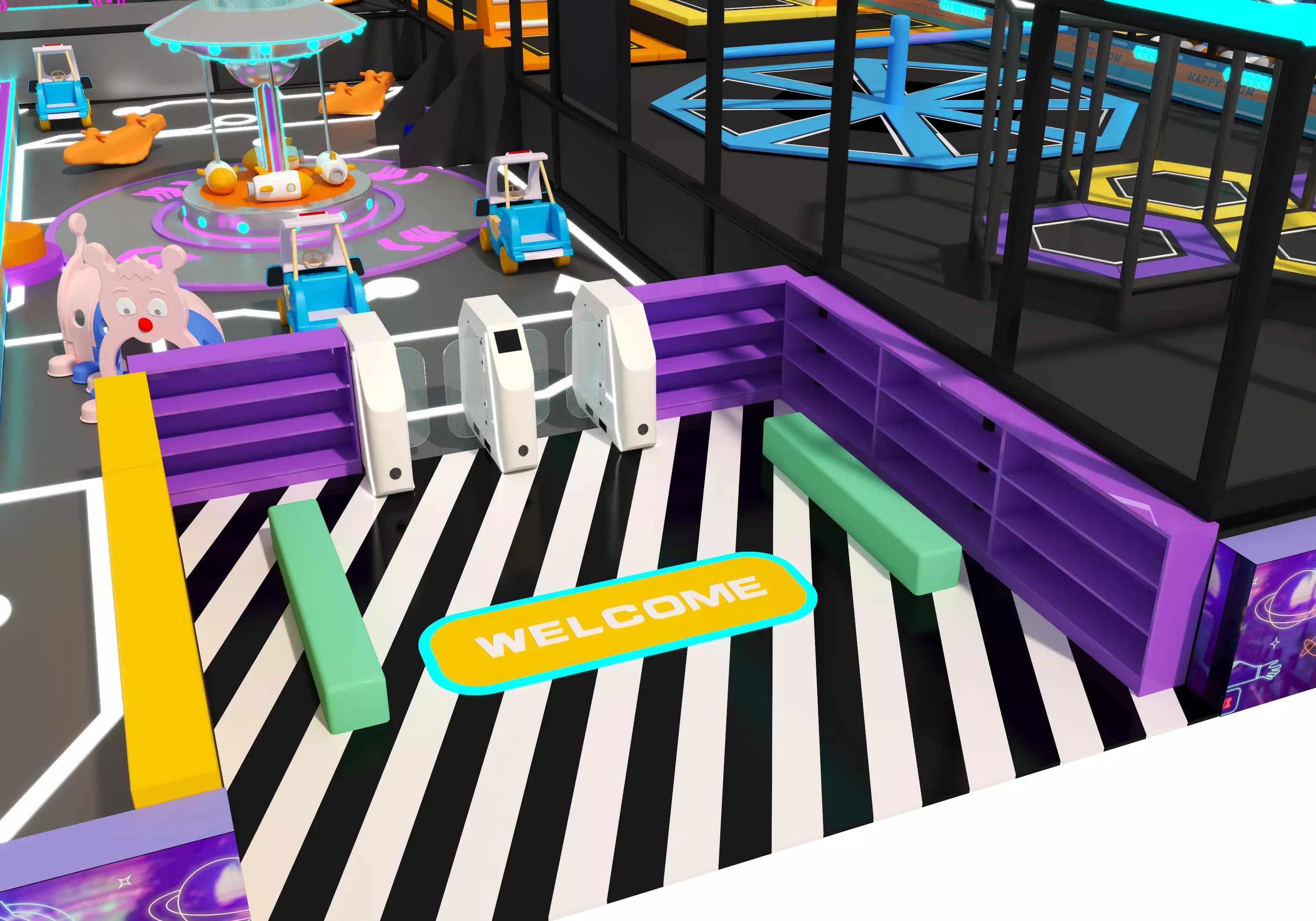 Children playground 03 Low-poly 3D model_8