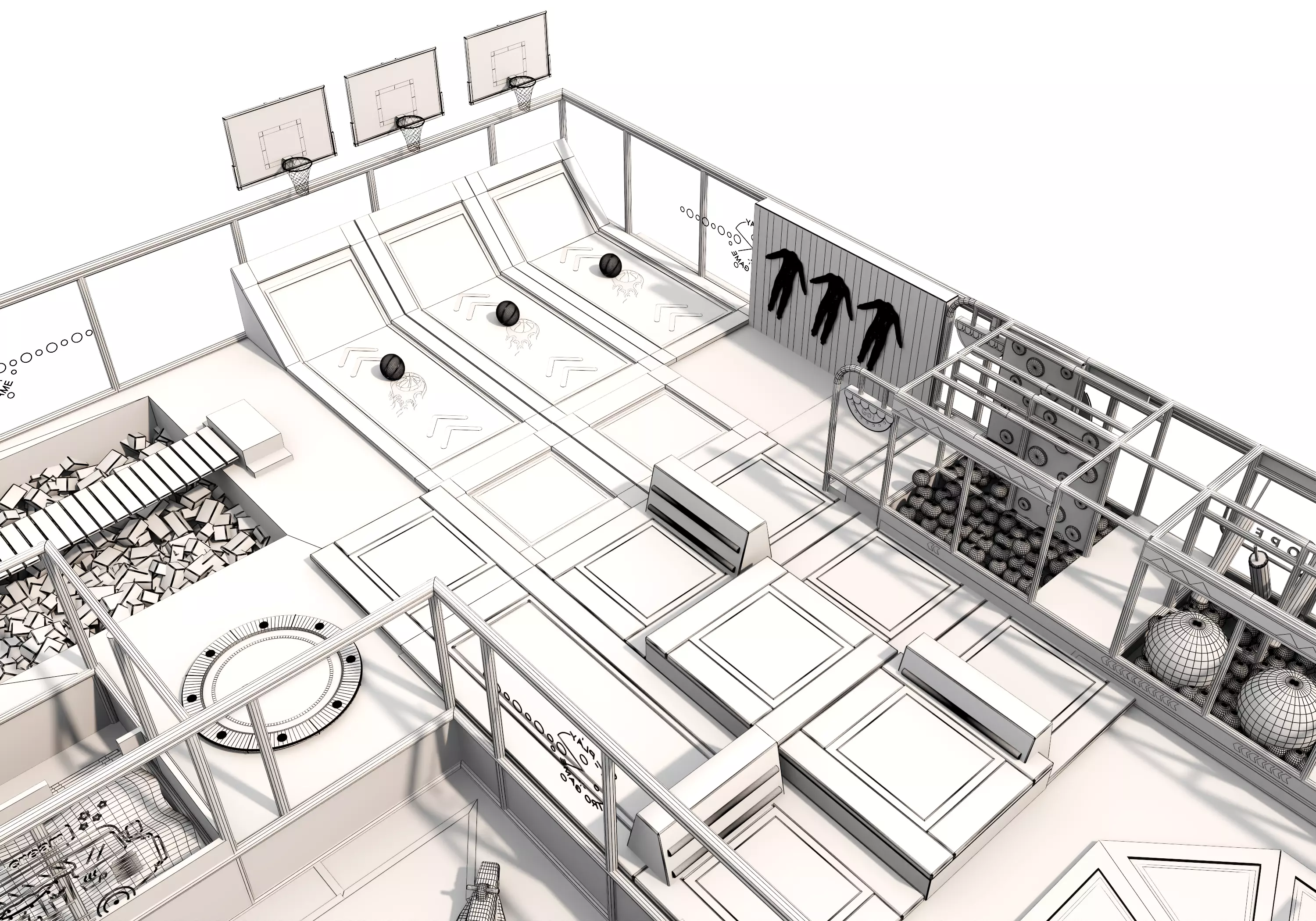 Children playground 03 Low-poly 3D model_21