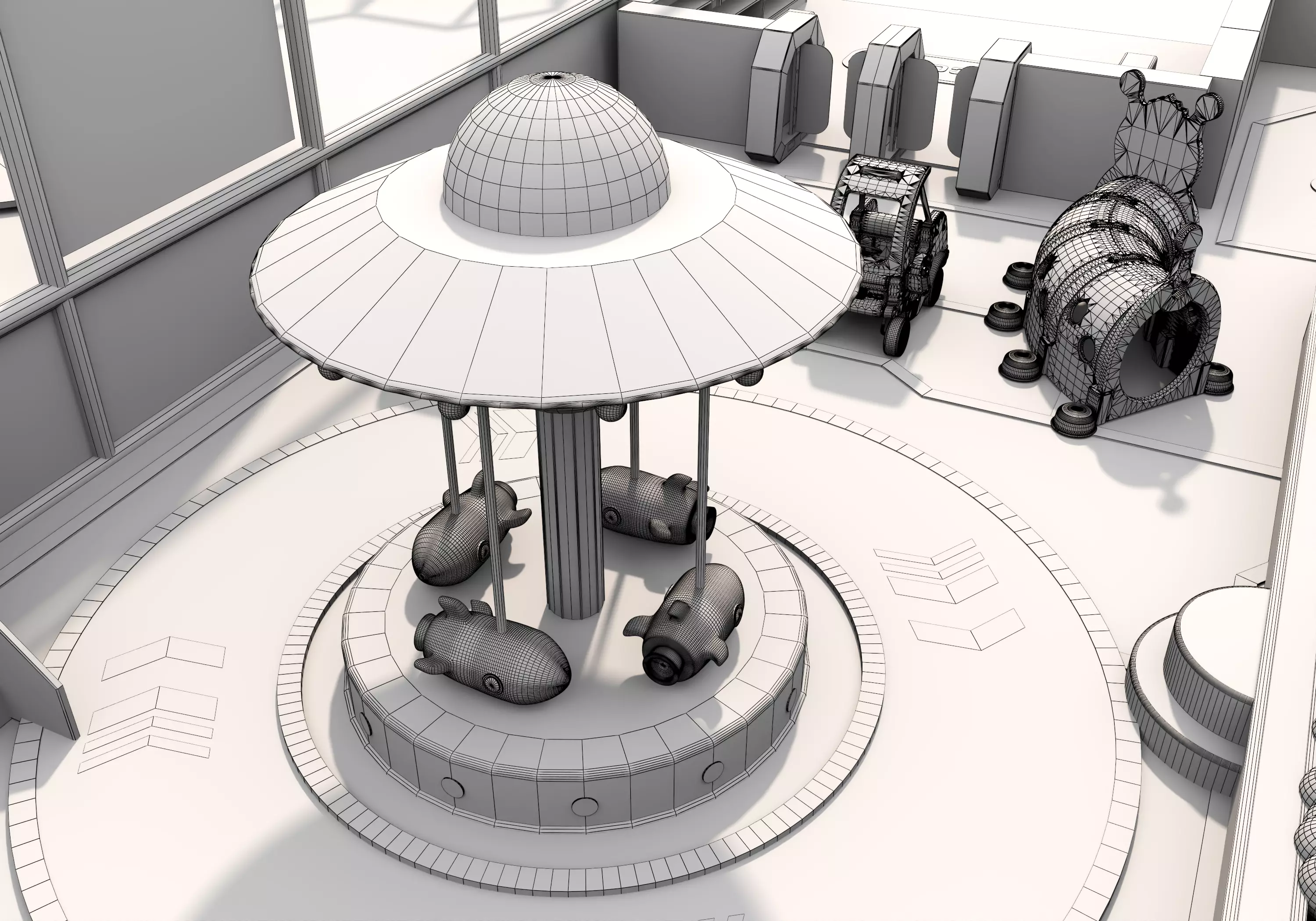 Children playground 03 Low-poly 3D model_17