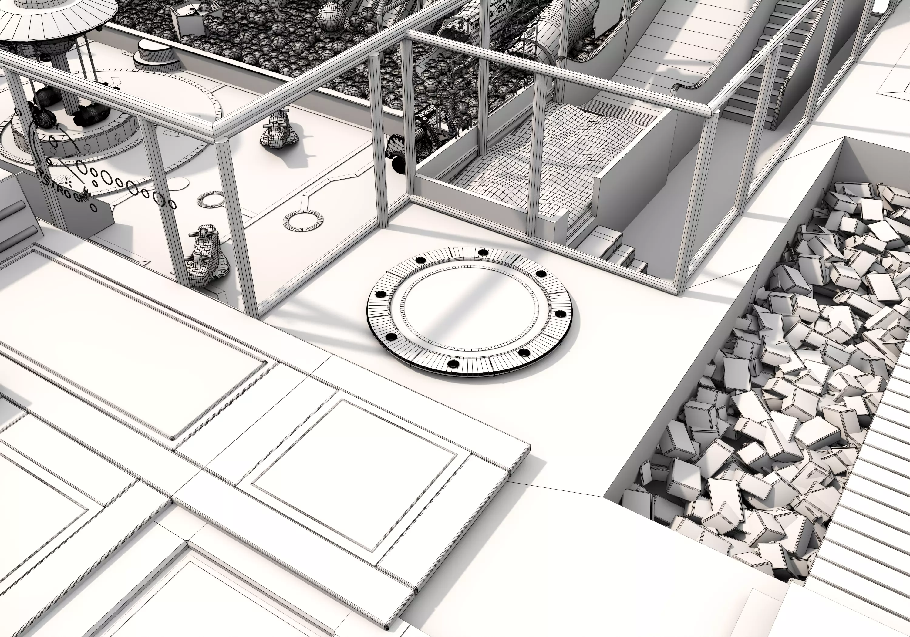 Children playground 03 Low-poly 3D model_23