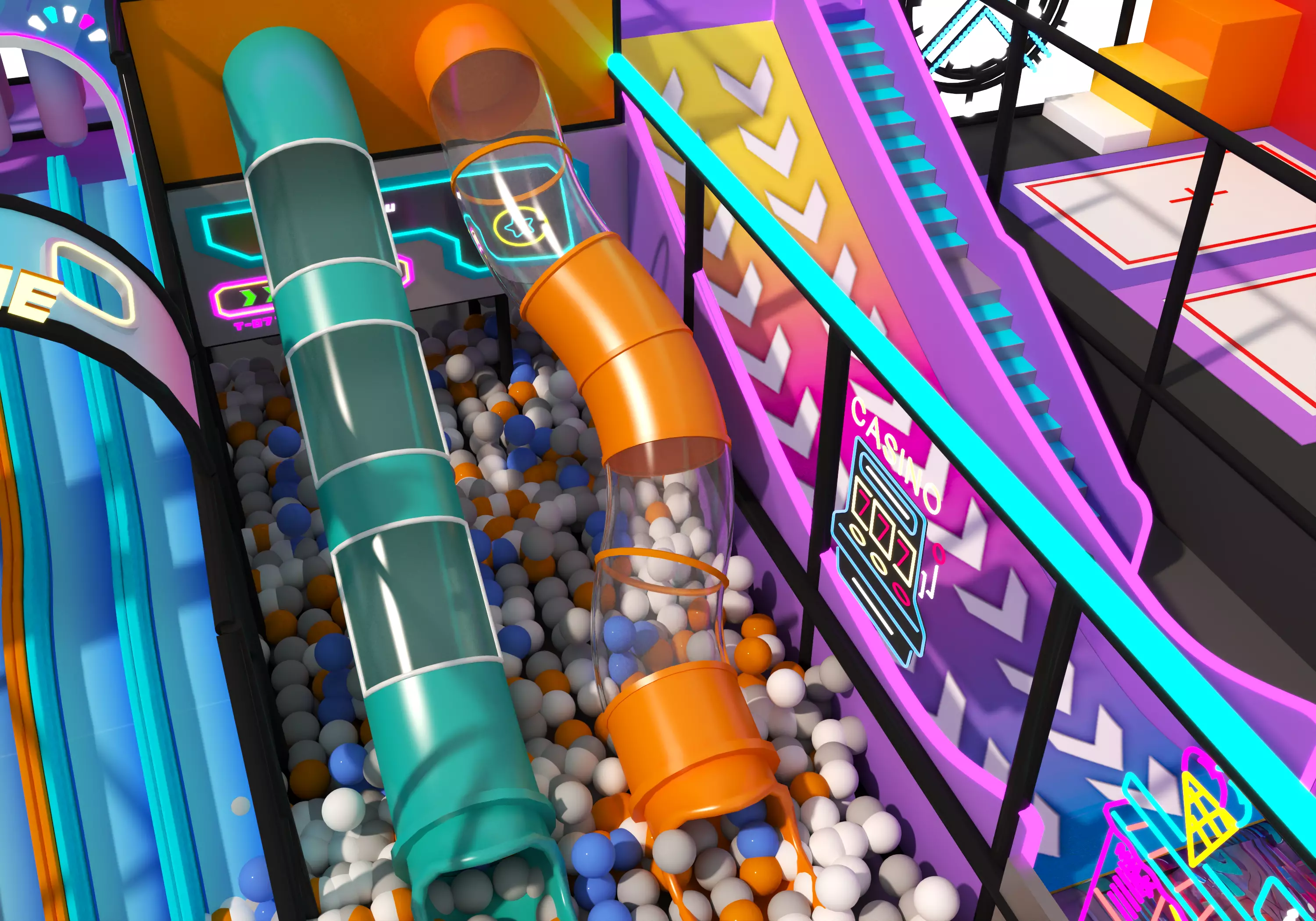 Children playground 03 Low-poly 3D model_16