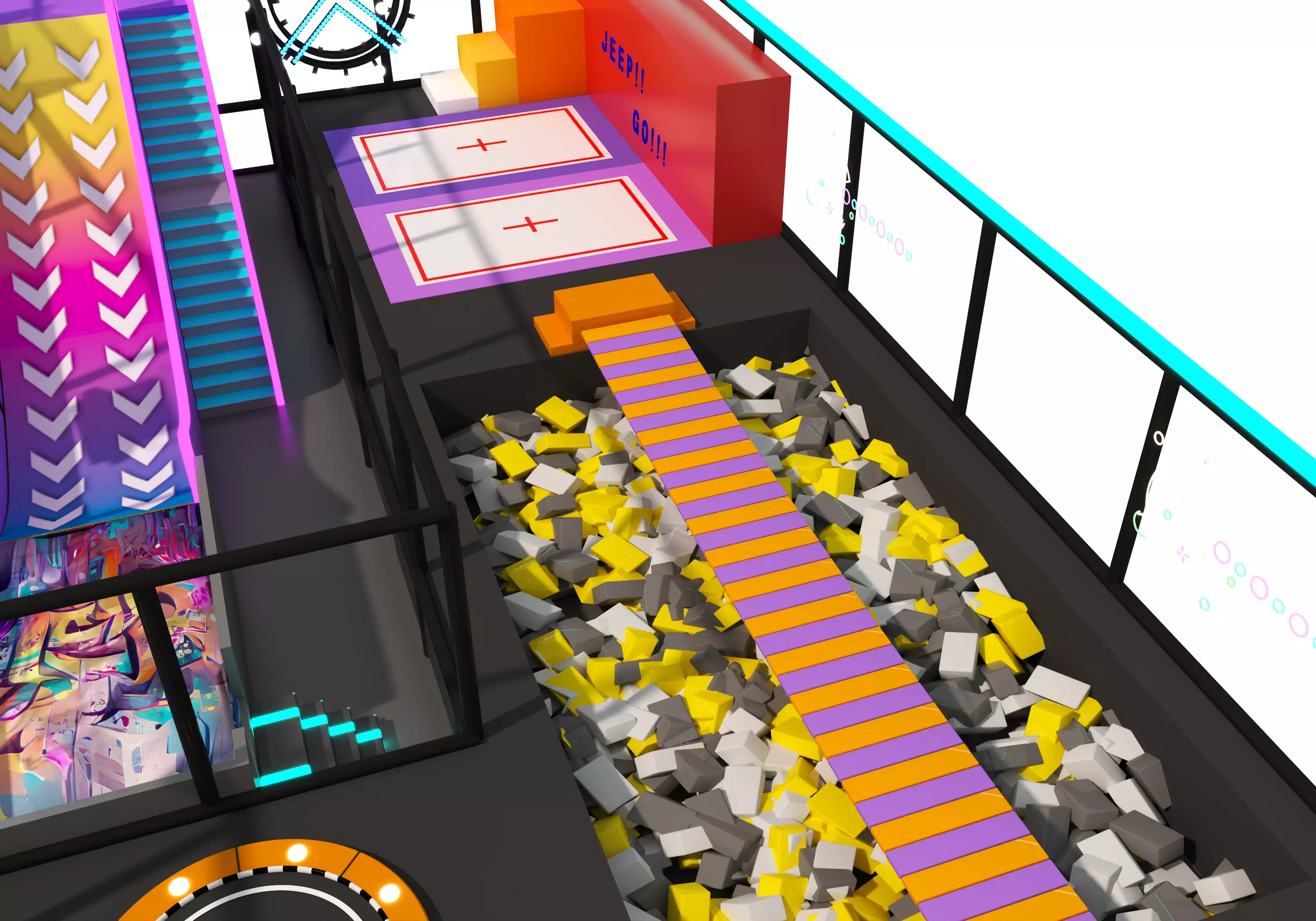 Children playground 03 Low-poly 3D model_15