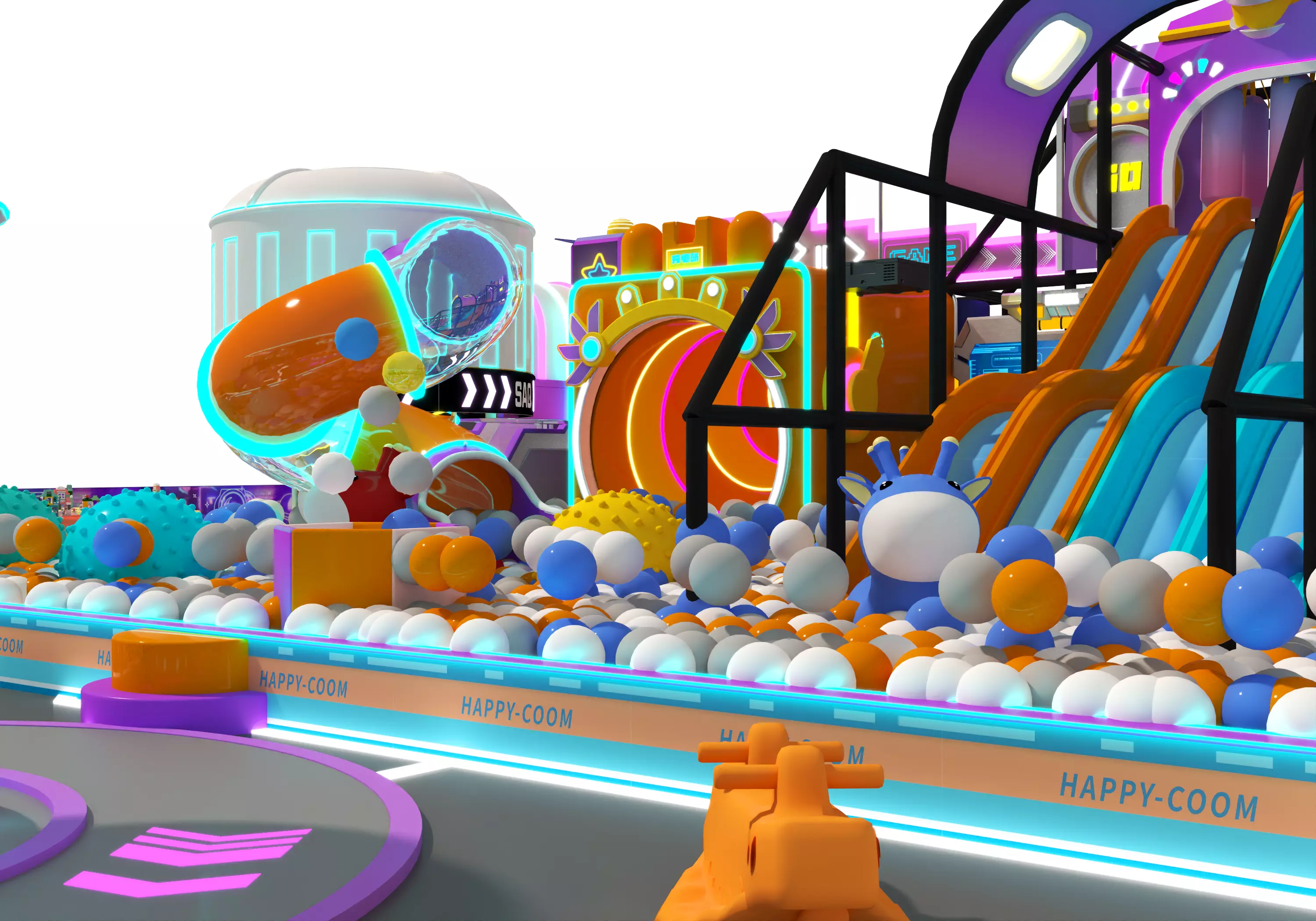 Children playground 03 Low-poly 3D model_10