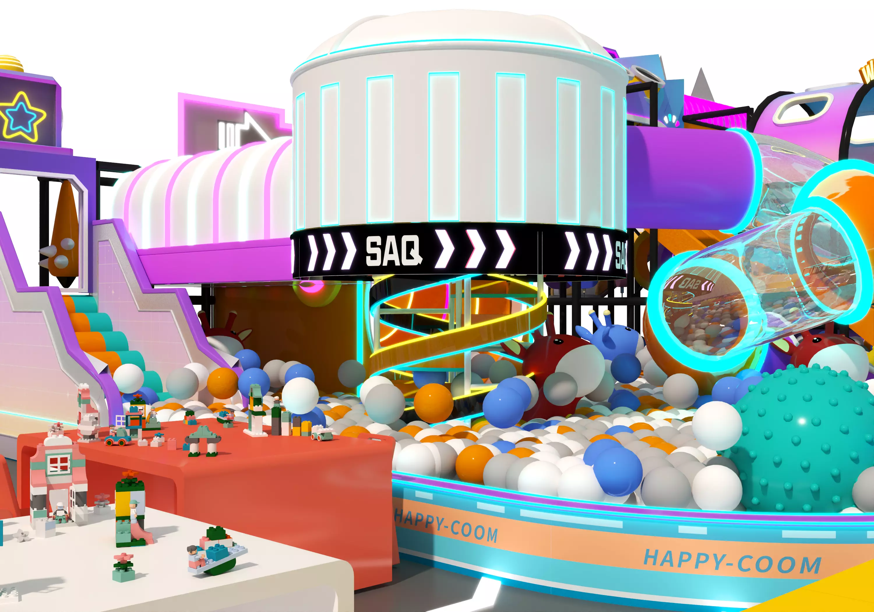 Children playground 03 Low-poly 3D model_13