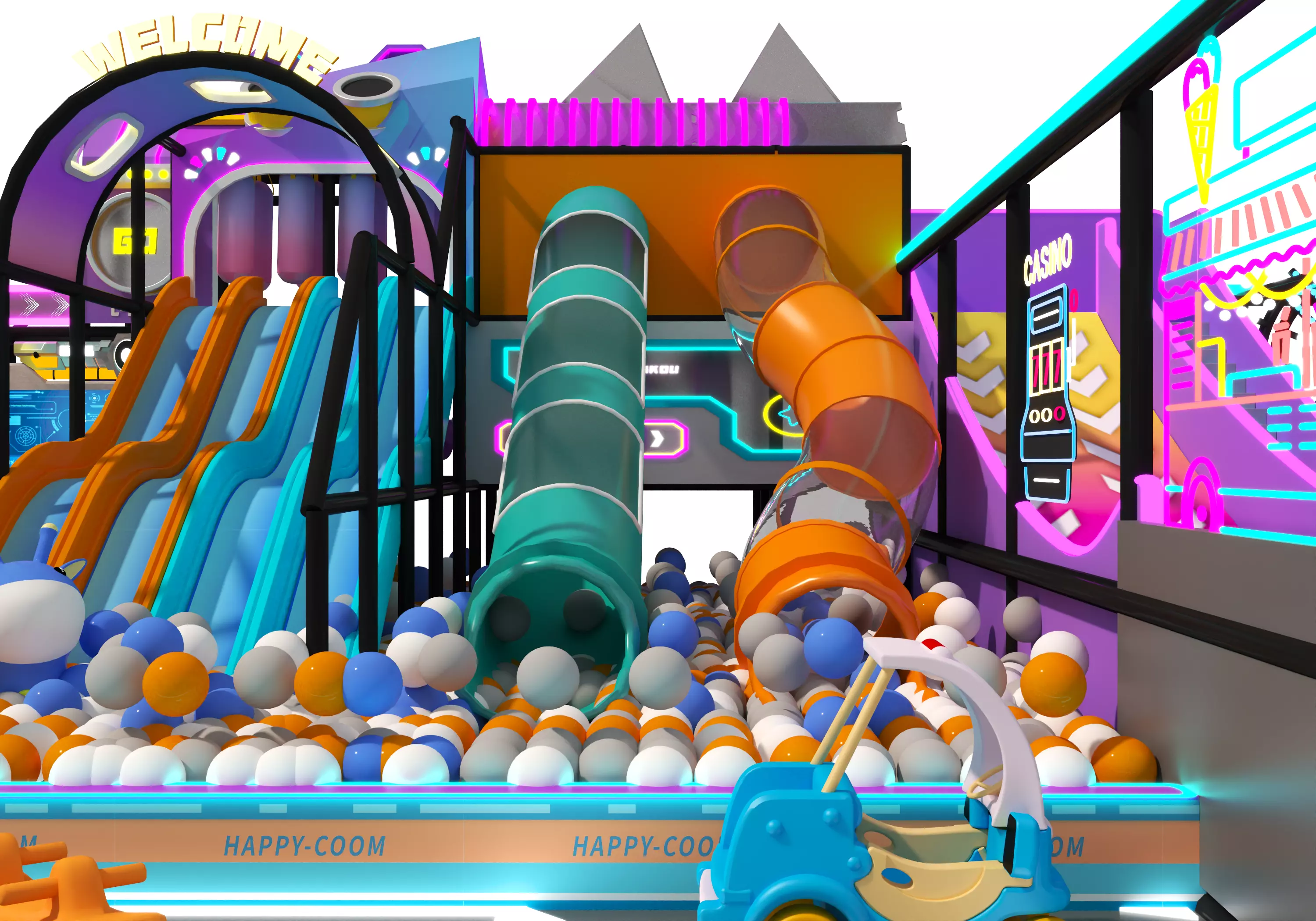 Children playground 03 Low-poly 3D model_12