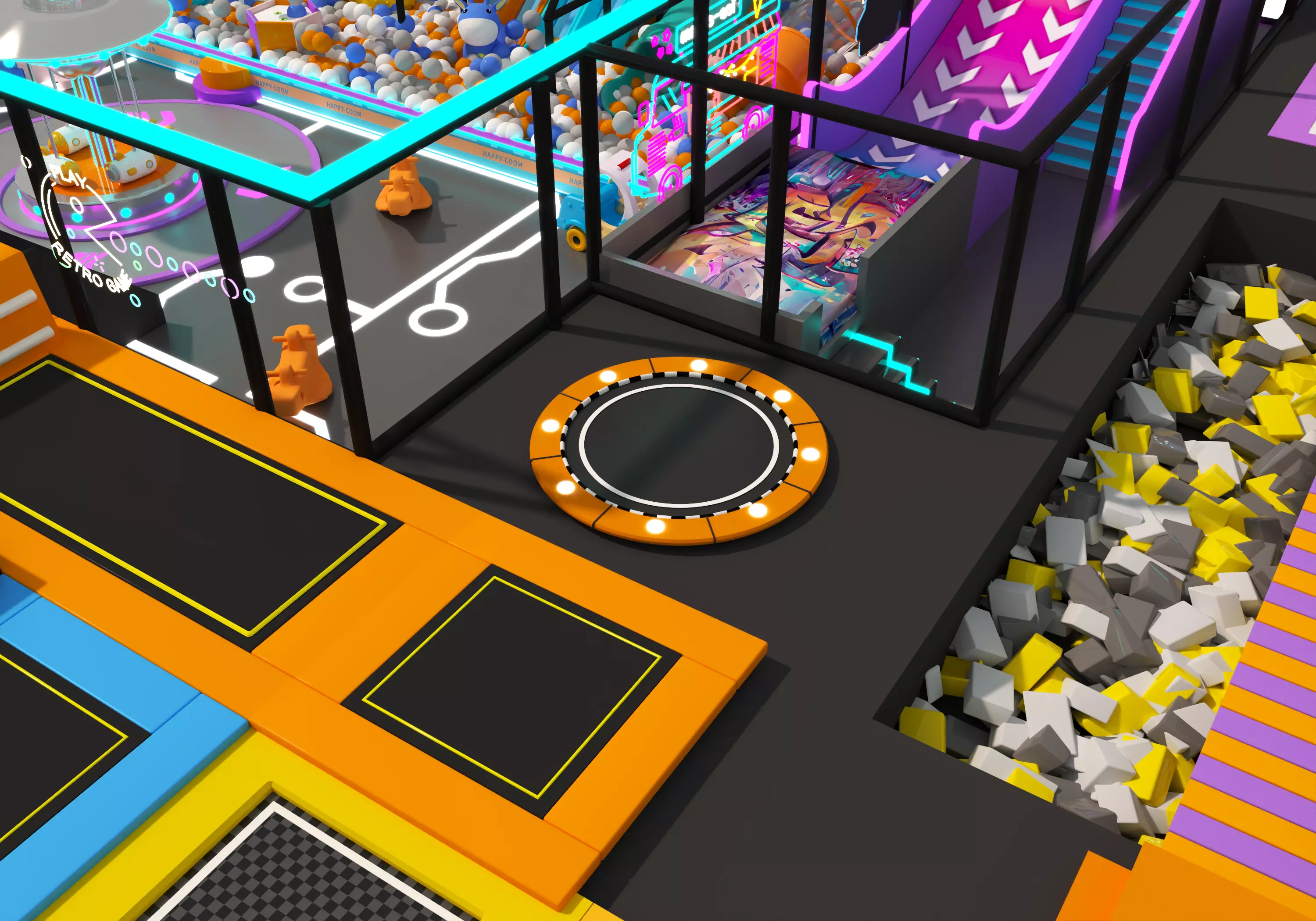 Children playground 03 Low-poly 3D model_14