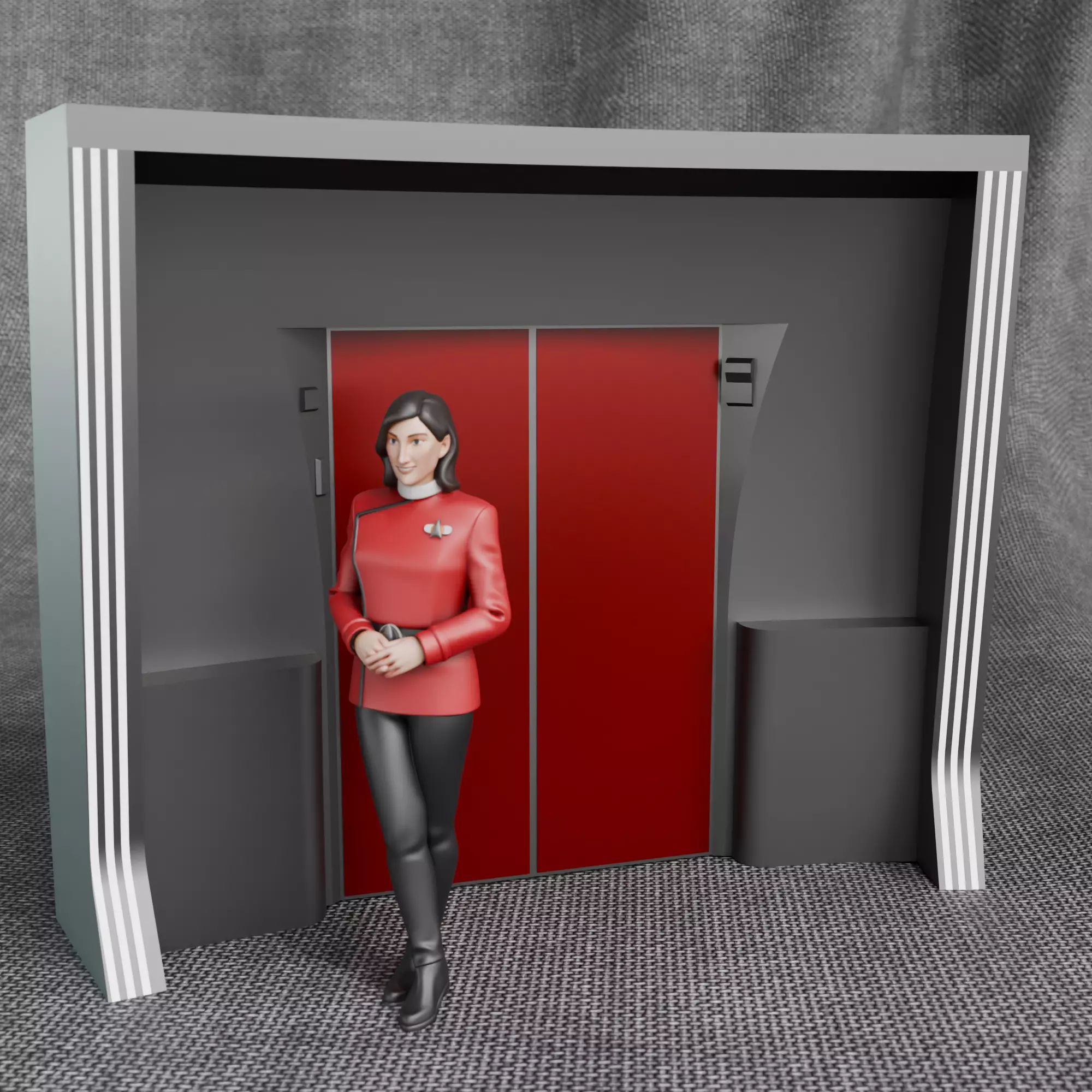 Right Turbolift Door - USS Enterprise NCC-1701-A Main Bridge 3D print model