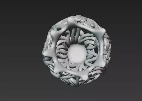 Floral Lattice Vase Organic 3D Print Design 3D print model_5