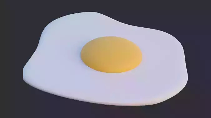 Low Poly Fried Egg