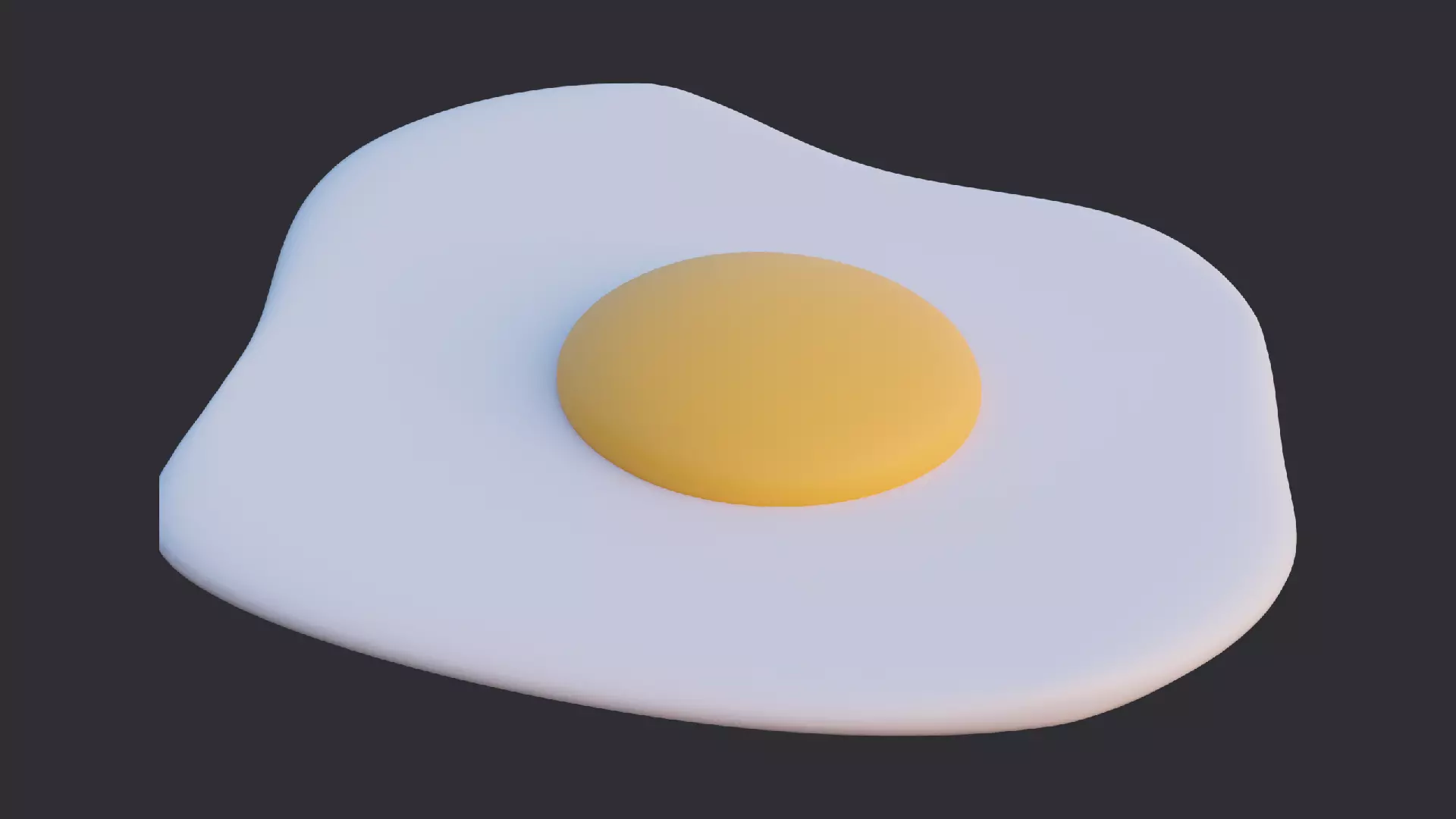 Low Poly Fried Egg 3D model_0