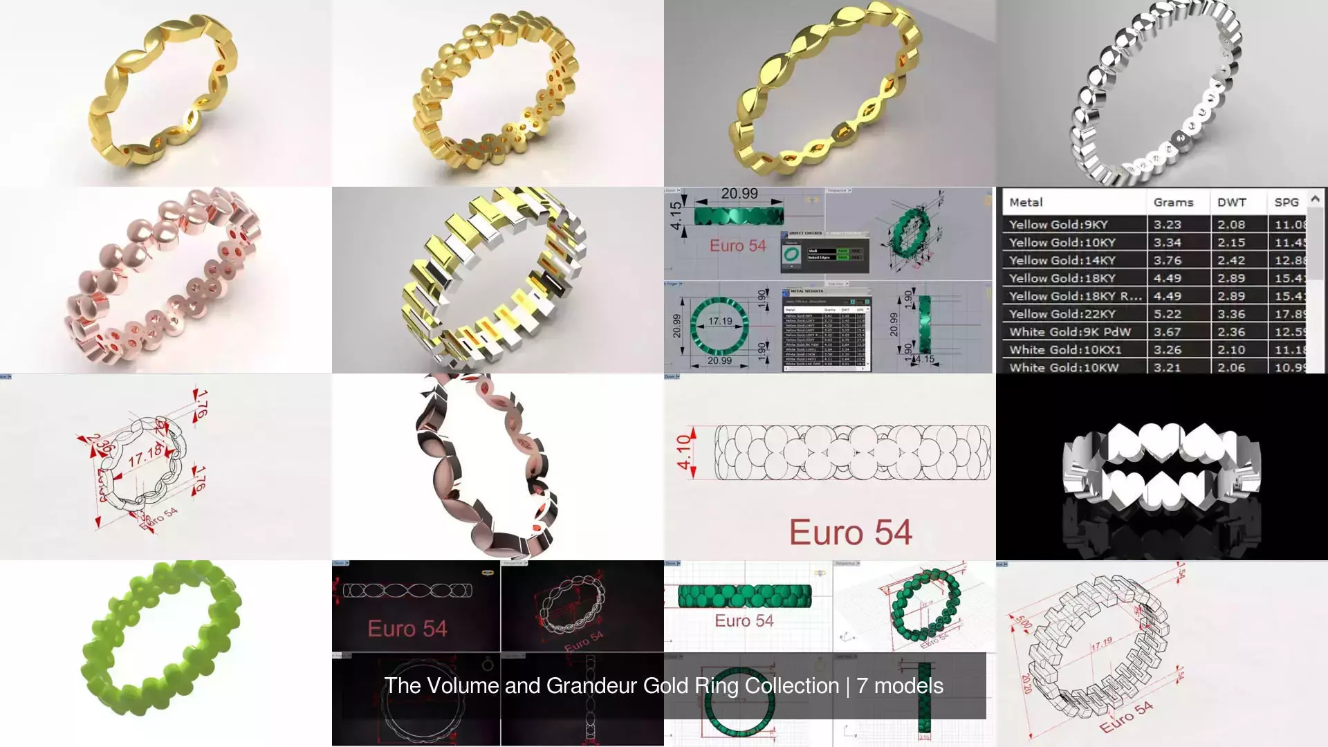 The Volume and Grandeur Gold Ring Collection _0