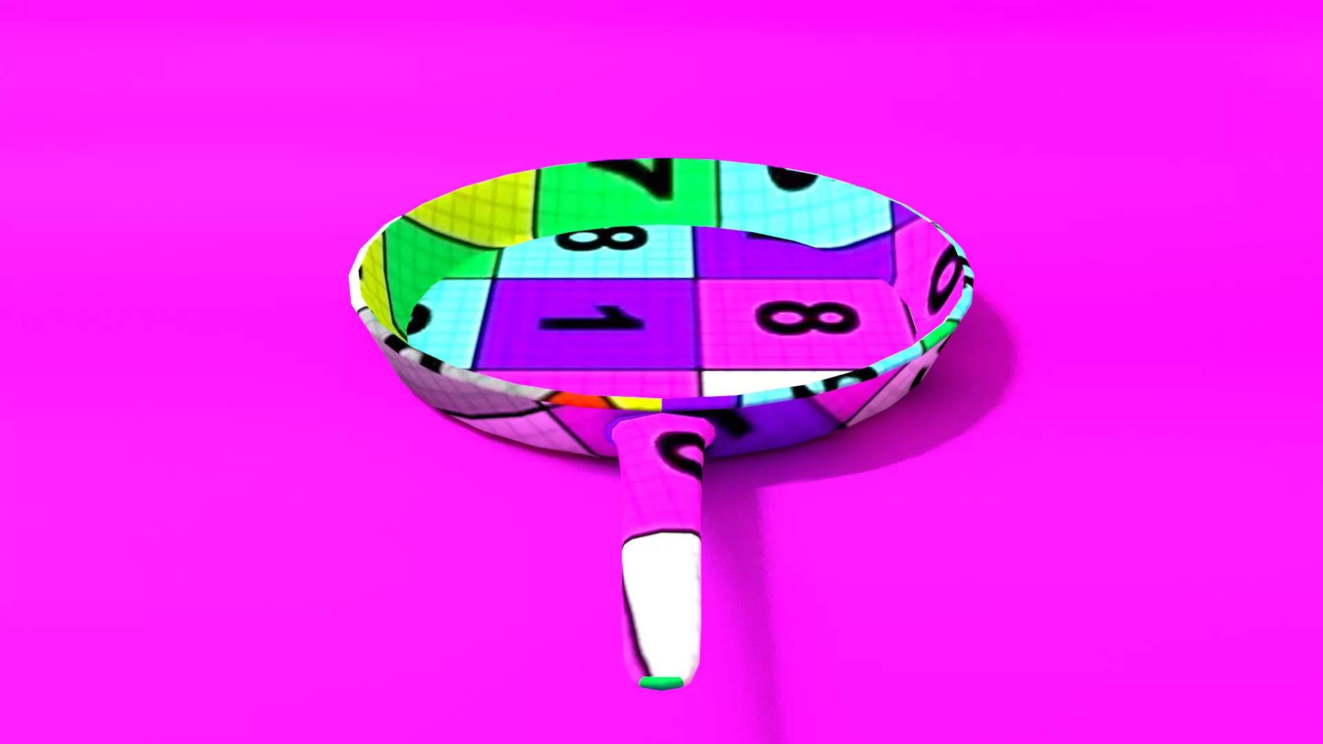 laos Metal Teflon Pan Low-poly 3D model_13