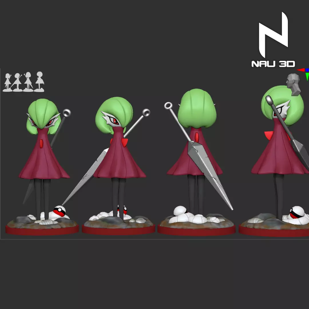 Gardevoir x Hornet Silksong Pokemon 3D print model_1