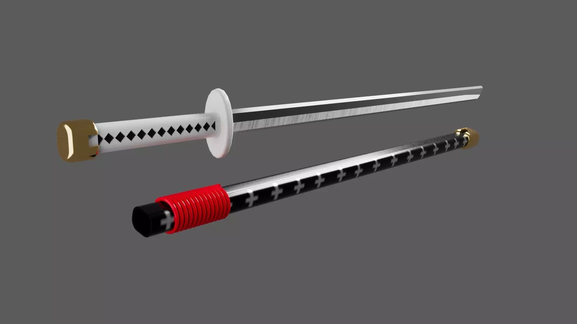 Kikoku law sword from ONEPIECE Low-poly 3D model_1