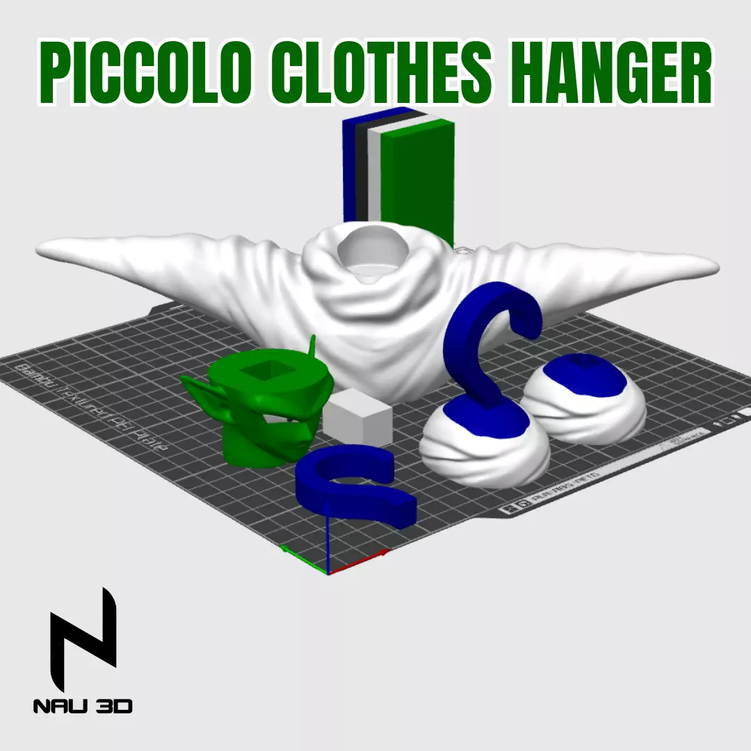 Piccolo clothes hanger 3D PRINTING 3D print model_4