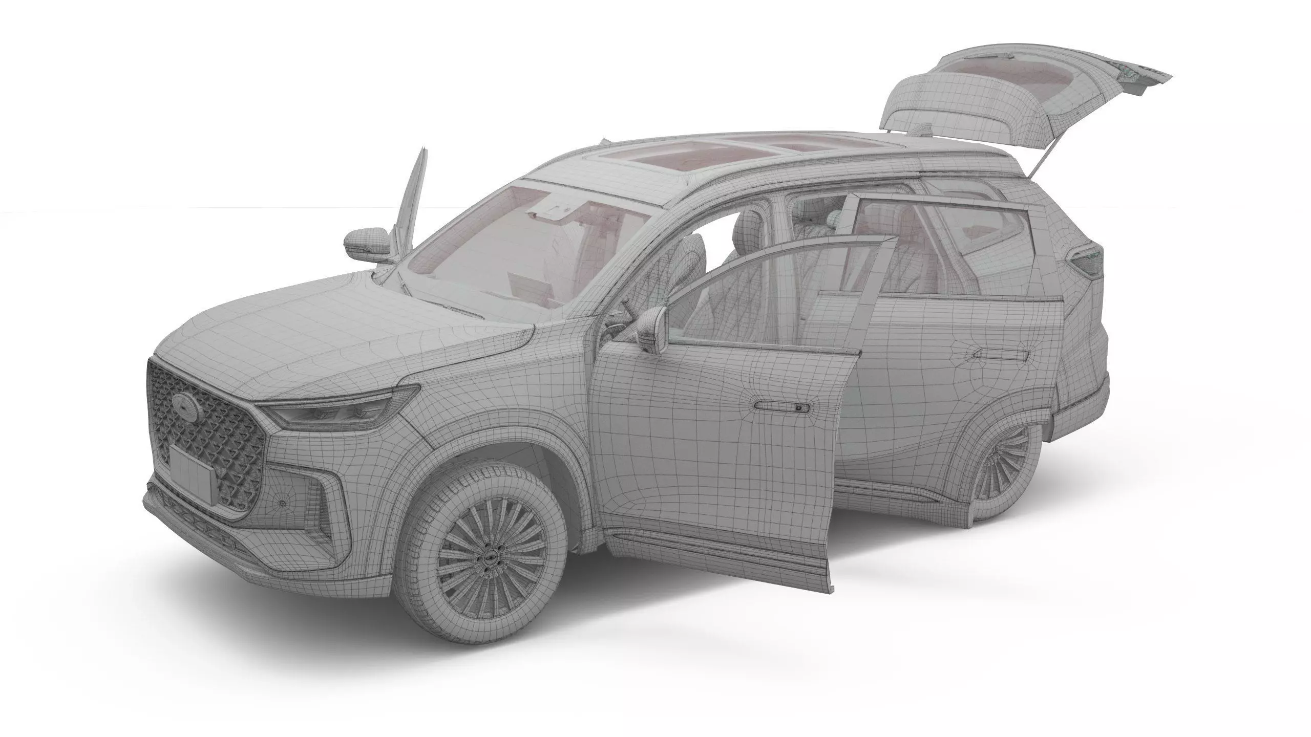 2026 Chery Tiggo 8 with Interior 3D model_20