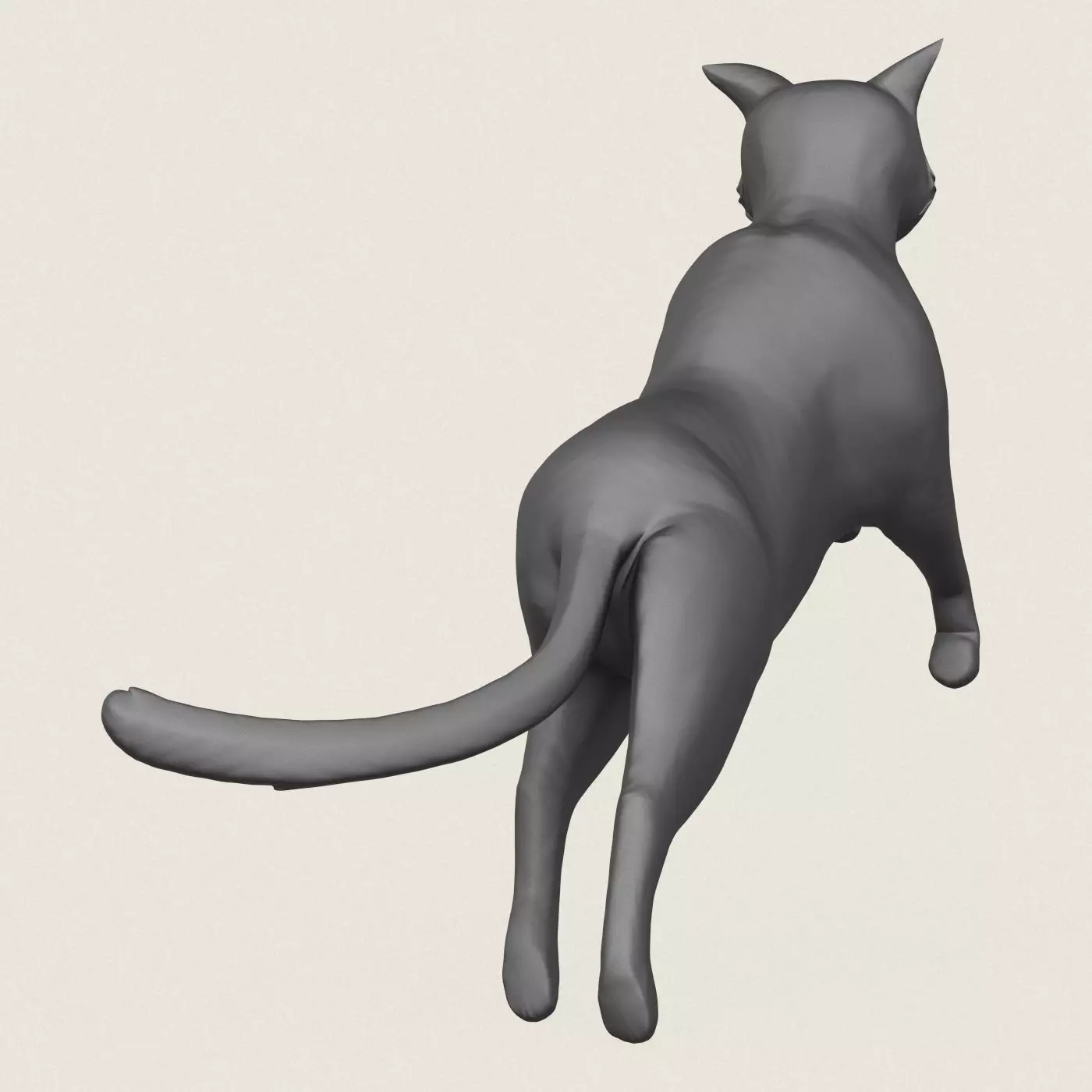 Cat Jumping Pose Print Ready 3D Model 3D print model_4