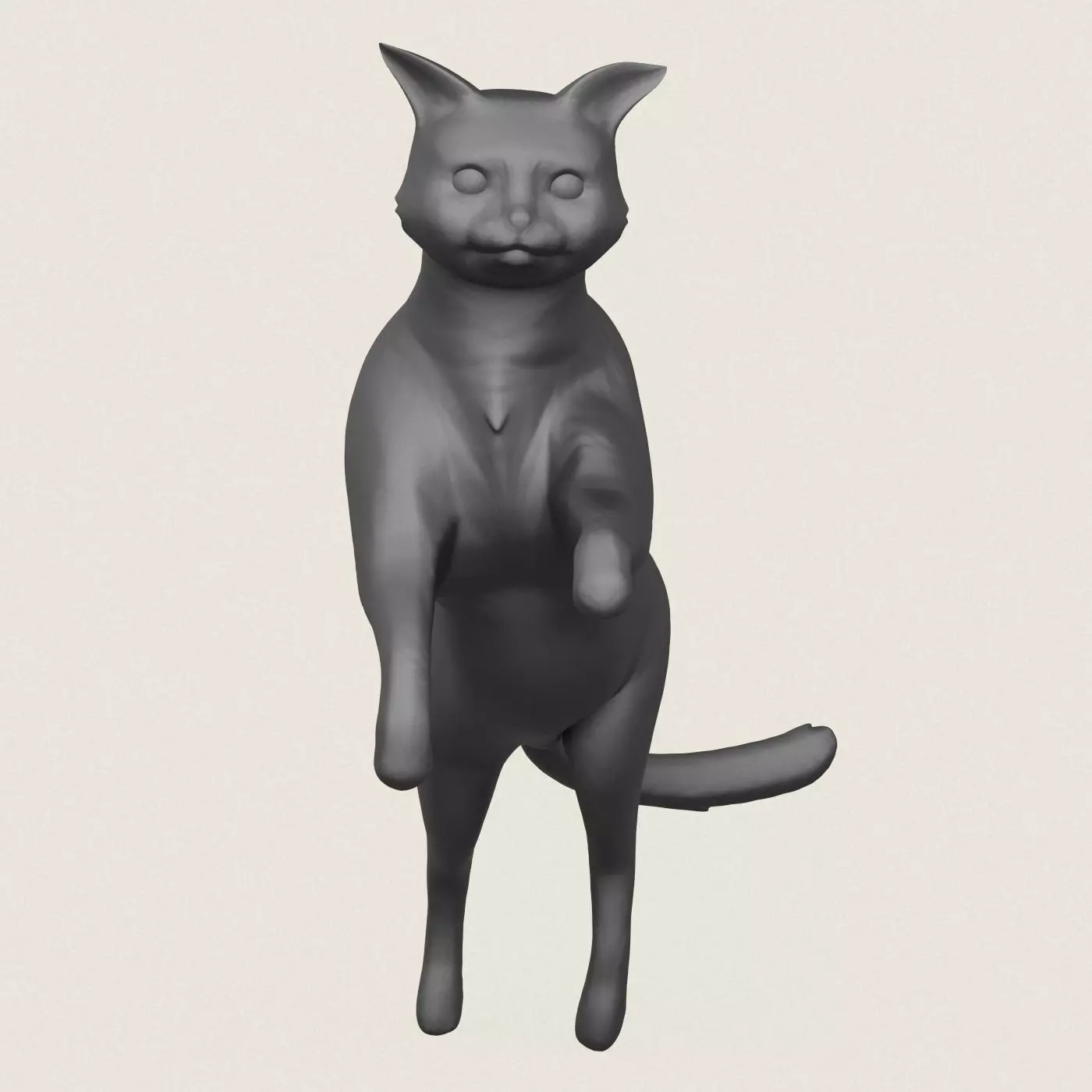 Cat Jumping Pose Print Ready 3D Model 3D print model_1