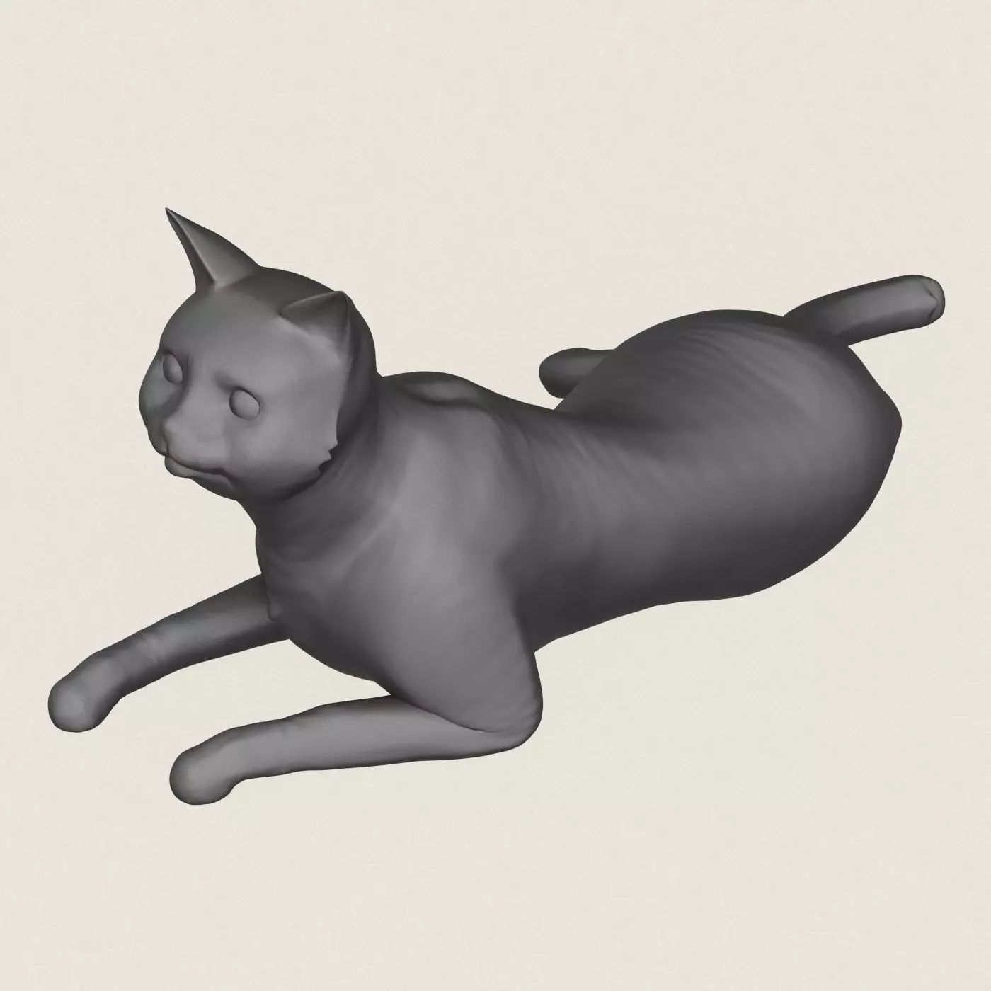 Cat Relaxing Pose Print Ready 3D Model 3D print model_4