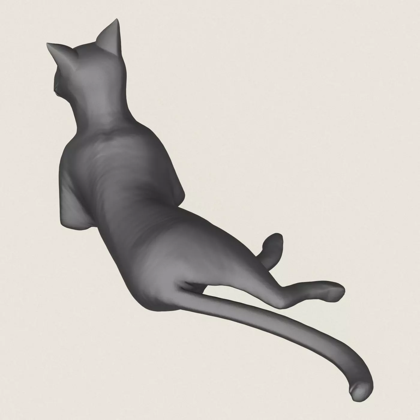 Cat Relaxing Pose Print Ready 3D Model 3D print model_5