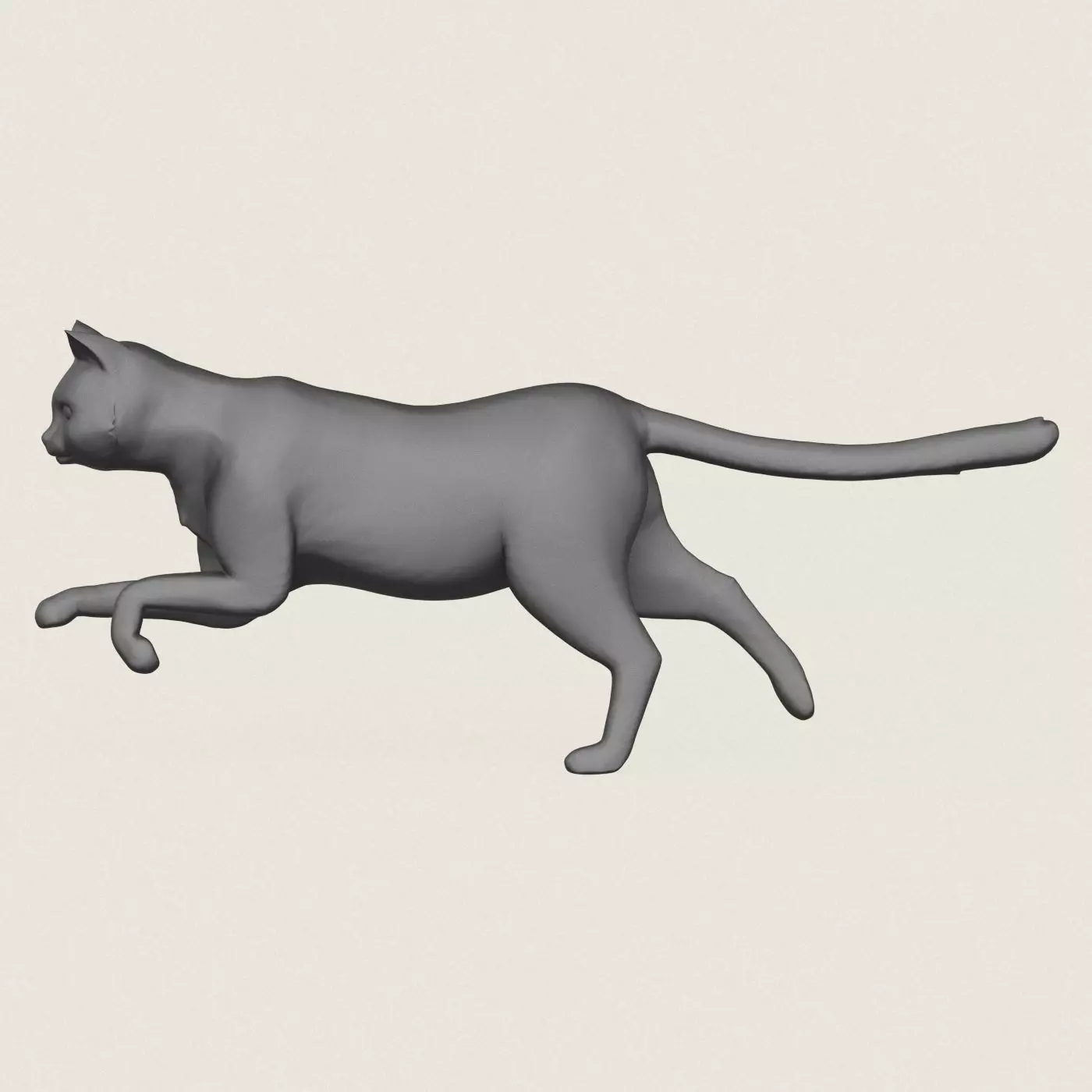 Cat Run Pose Print Ready 3D Model 3D print model_2