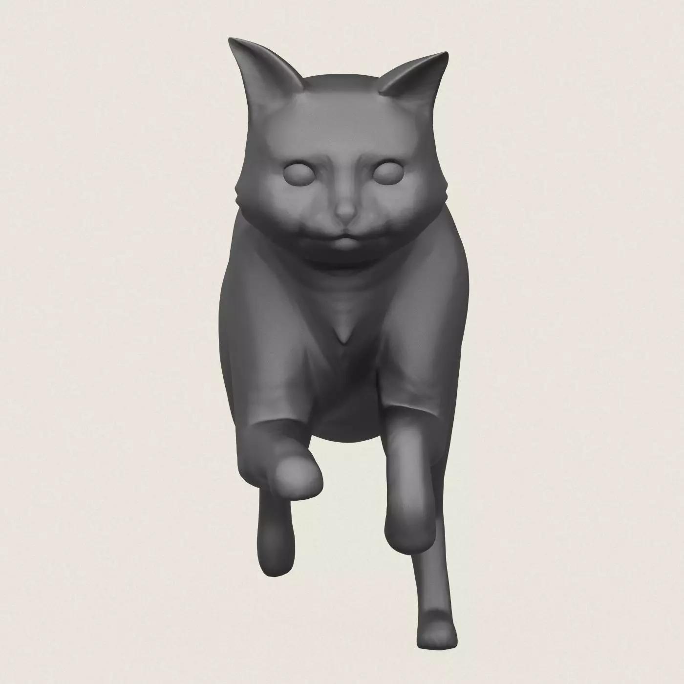 Cat Run Pose Print Ready 3D Model 3D print model_1