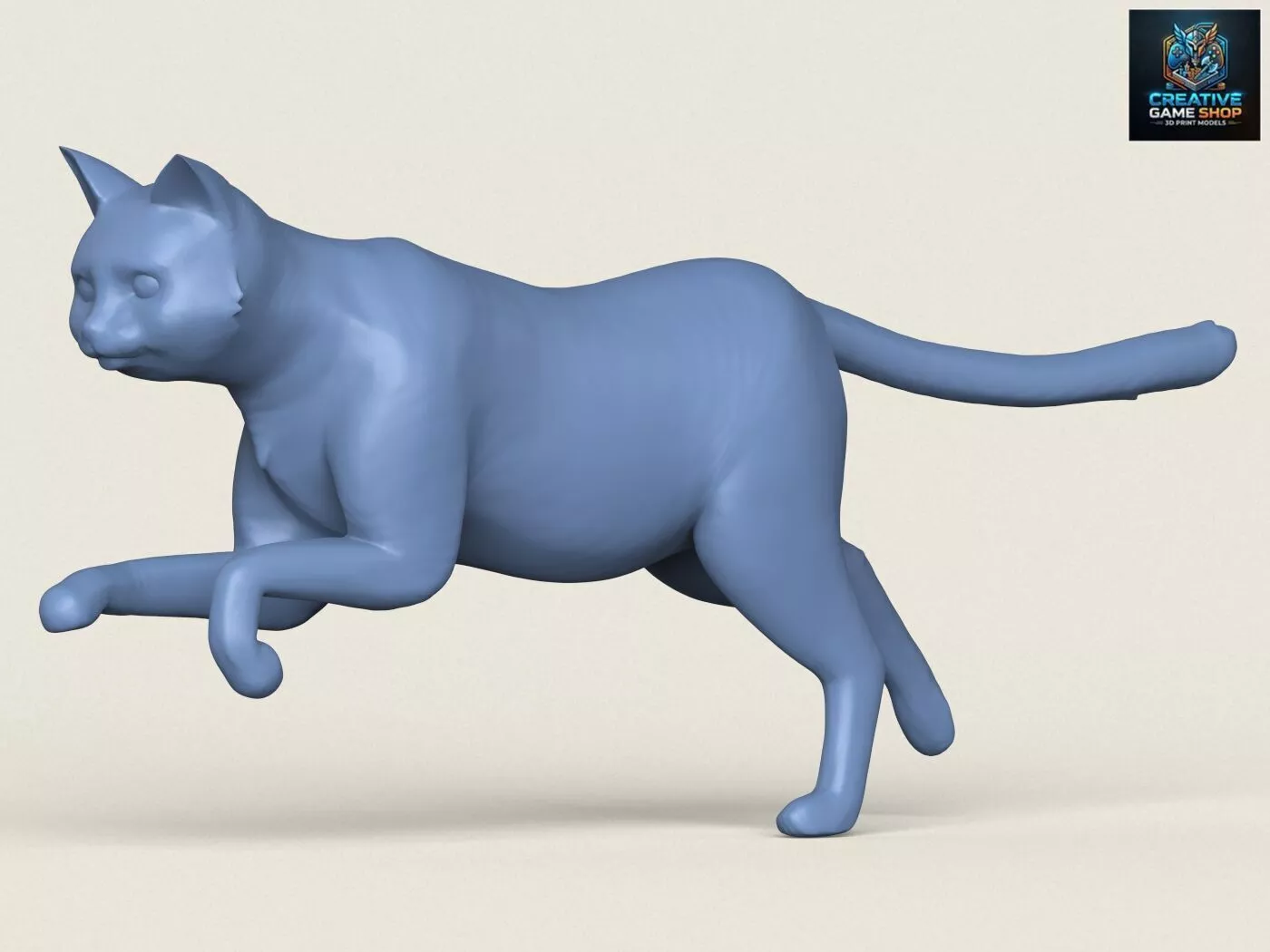 Cat Run Pose 3D print model